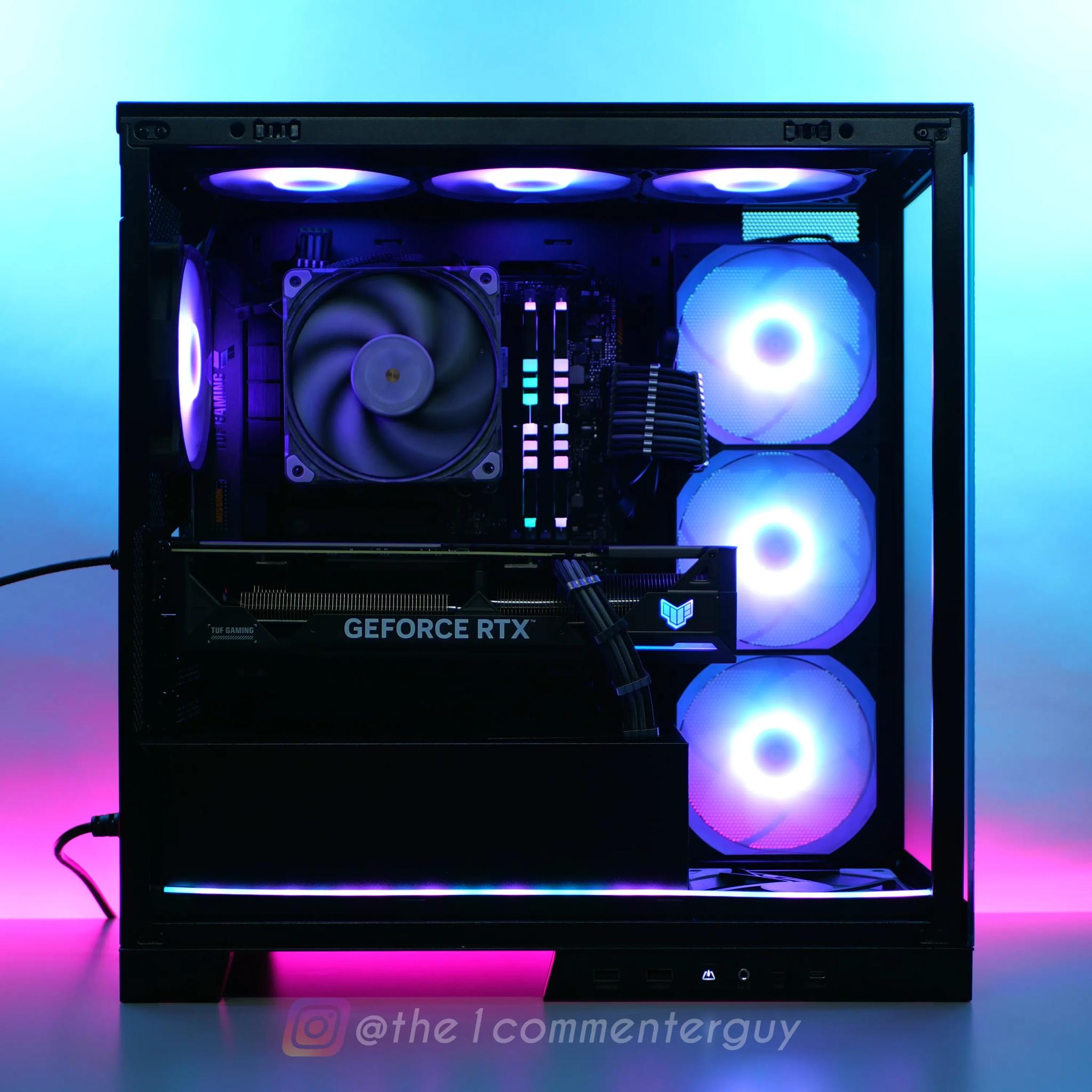 TUF Metal | RTX 4070, I5 13400F (10-core), 32gb ram Glass tower RGB PC