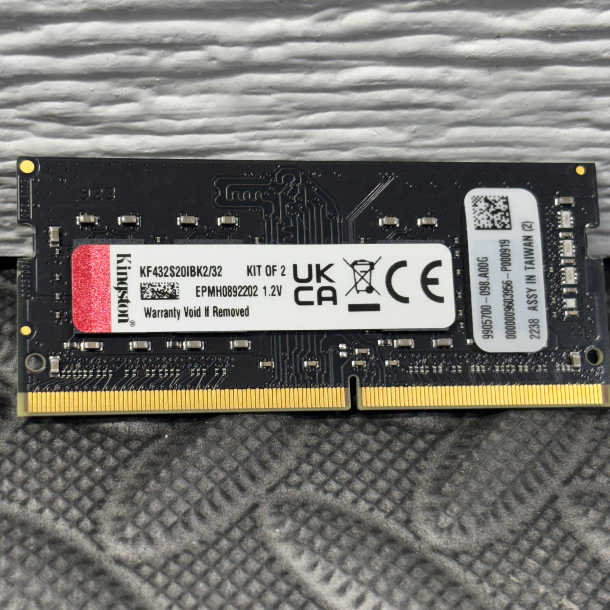 Kingston Fury Impact 16GB DDR4 3200MHz Laptop RAM SODIMM KF432S20IB/16 Tested