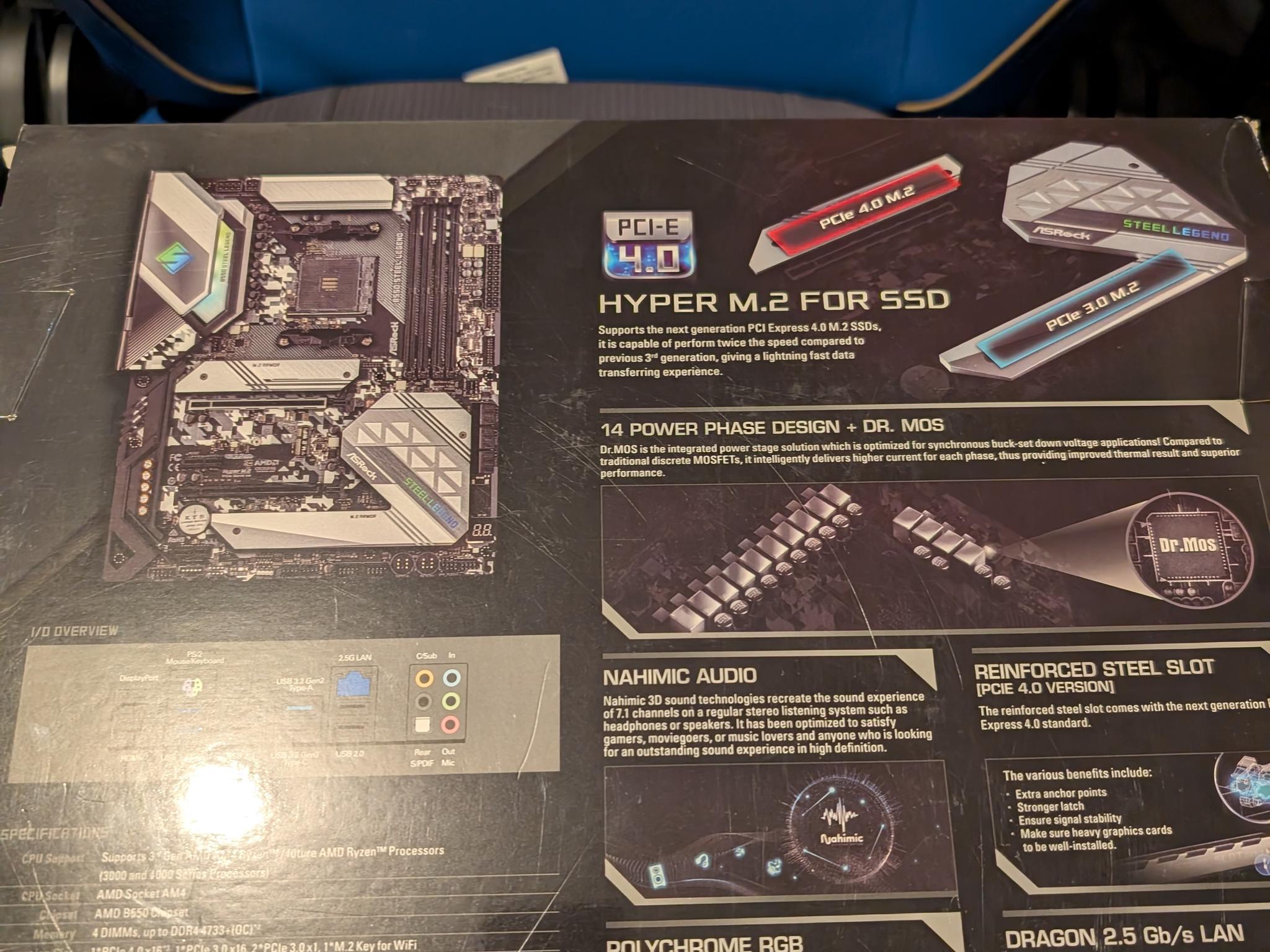 Asrock b550 Steel Legend am4 motherboard for sale