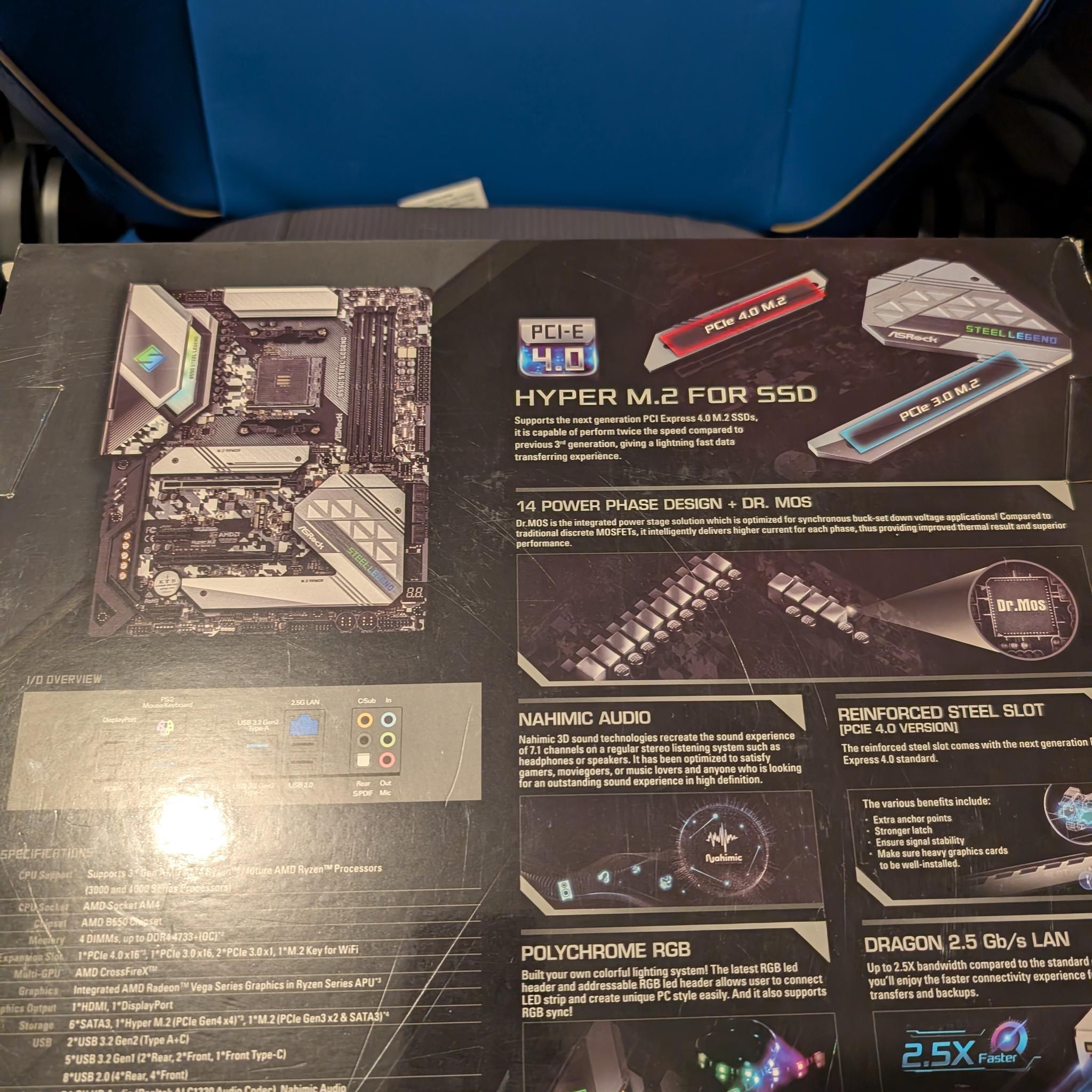 Asrock b550 Steel Legend am4 motherboard for sale