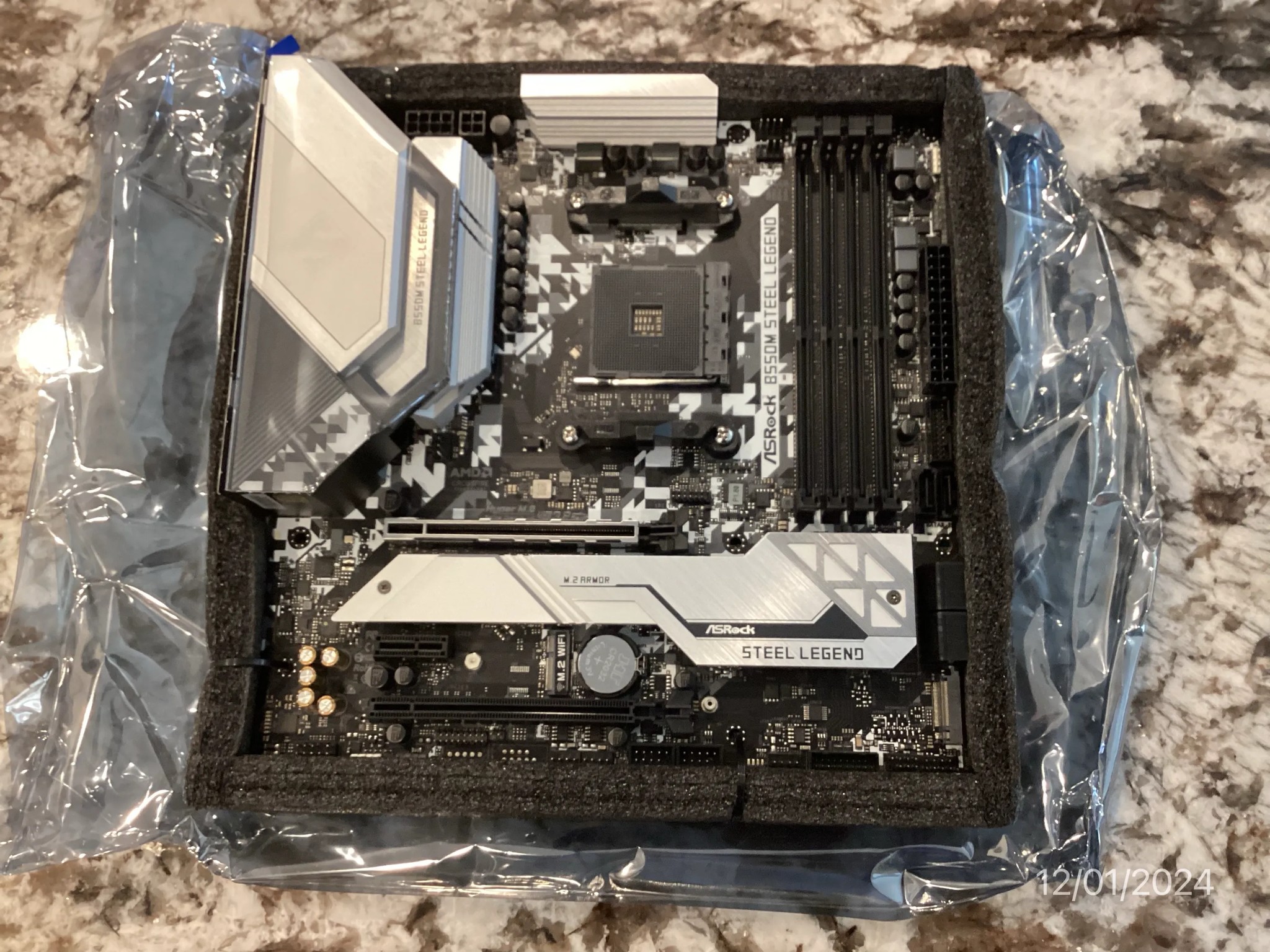 ASRock B550M Steel Legend AM4 Micro ATX Motherboard -- Open Box -- Never Used