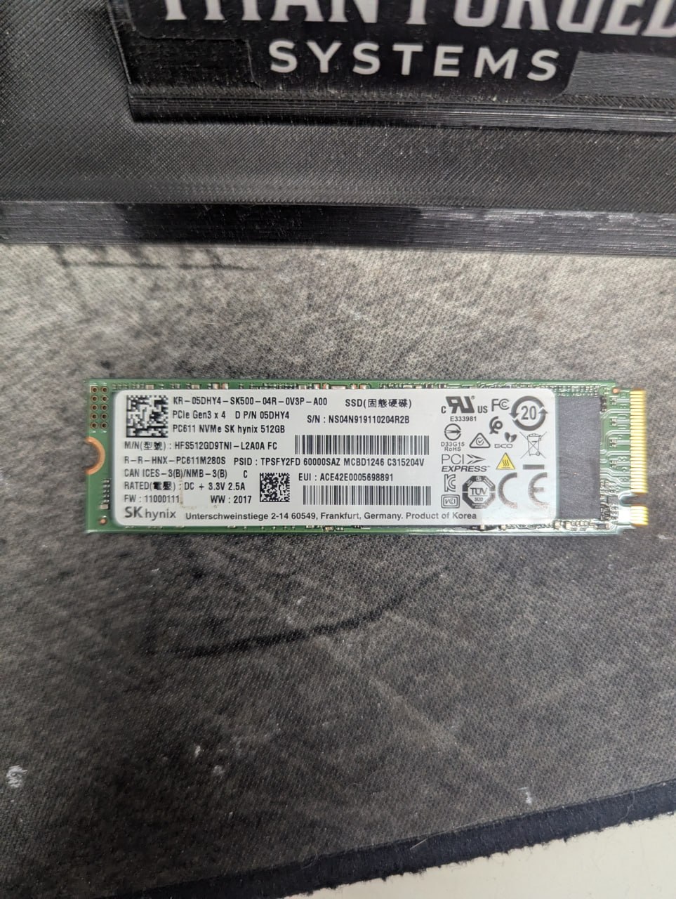 内蔵型SSD NVME SK hynix GEN 3x4 1TB NVME M.2 SSD 1TB - SK Hynix