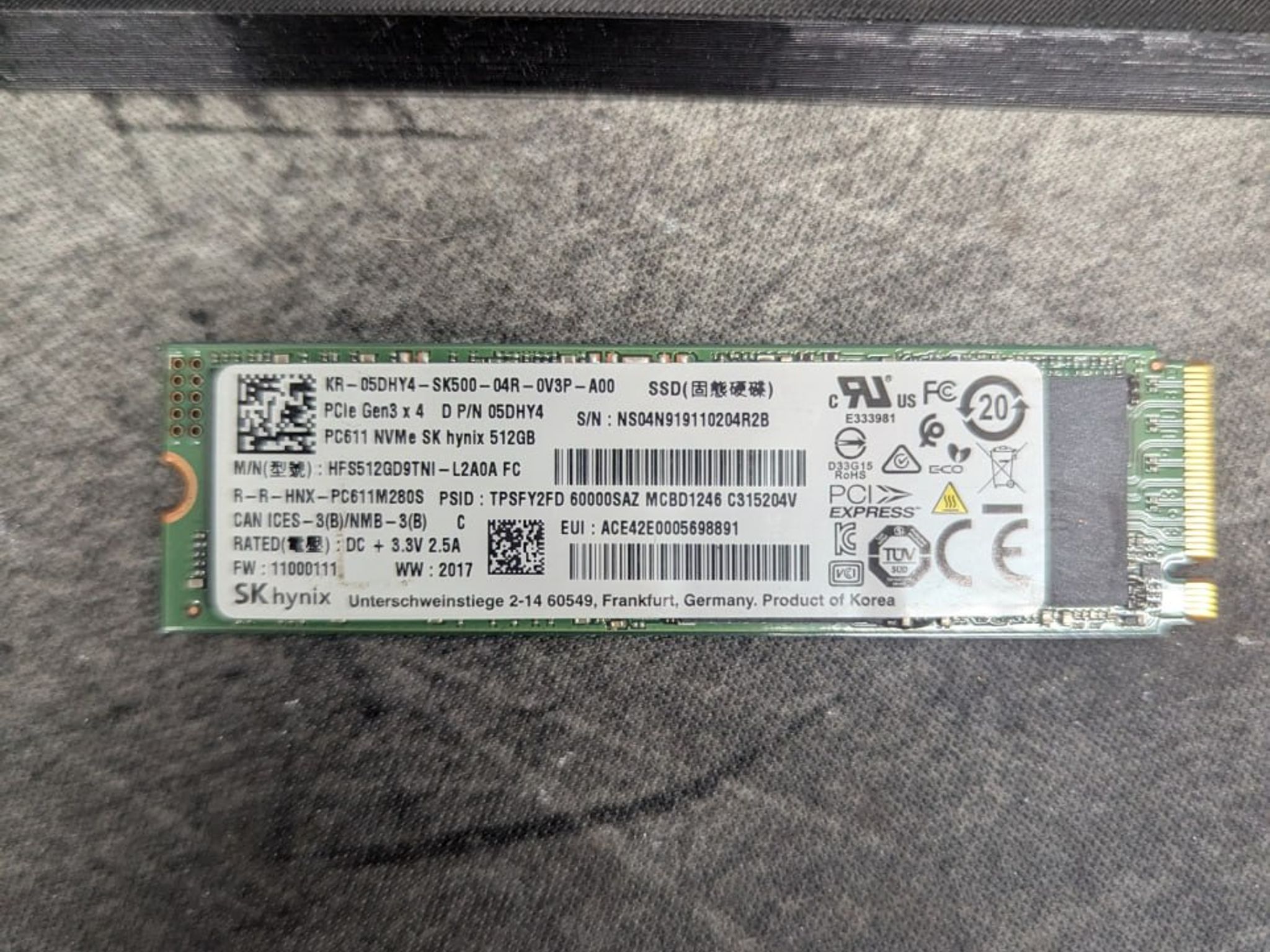 🛡️ SK hynix SK Hynix Gen 3 NVMe SSD 512GB | Jawa