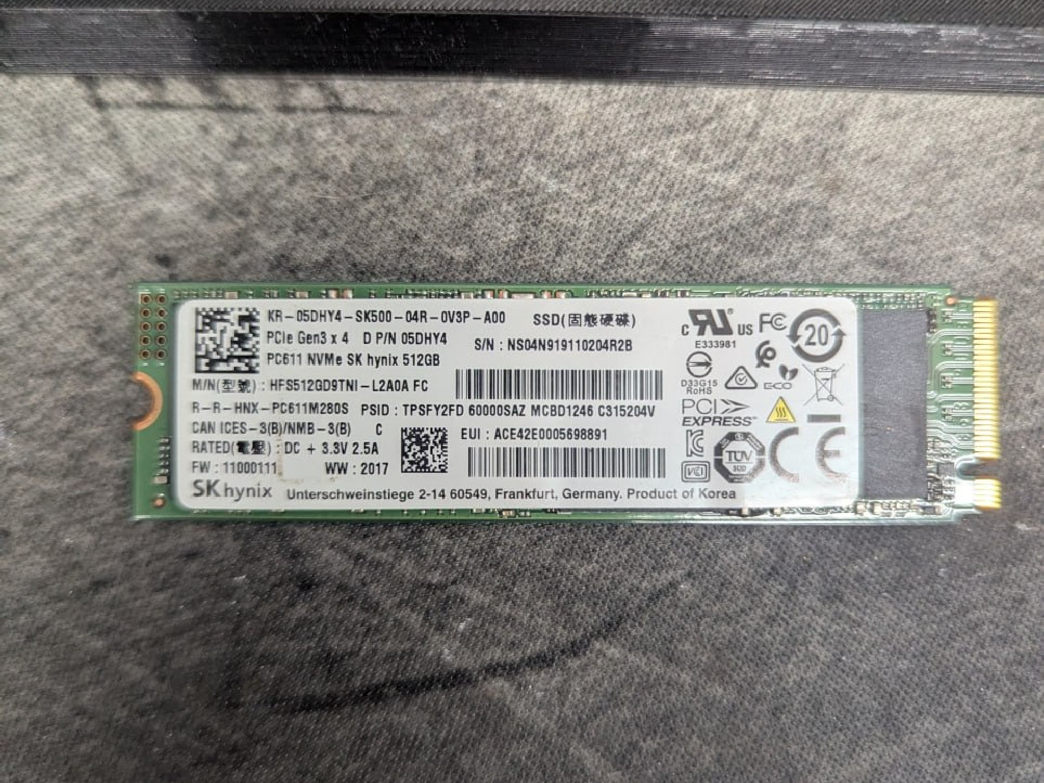 🛡️ SK hynix SK Hynix Gen 3 NVMe SSD 512GB