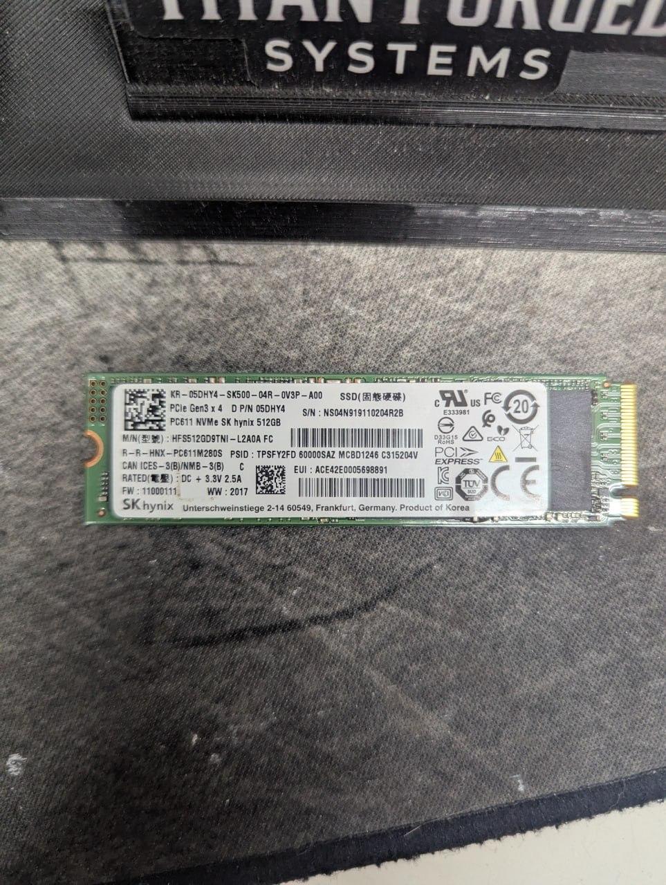 🛡️ SK hynix SK Hynix Gen 3 NVMe SSD 512GB