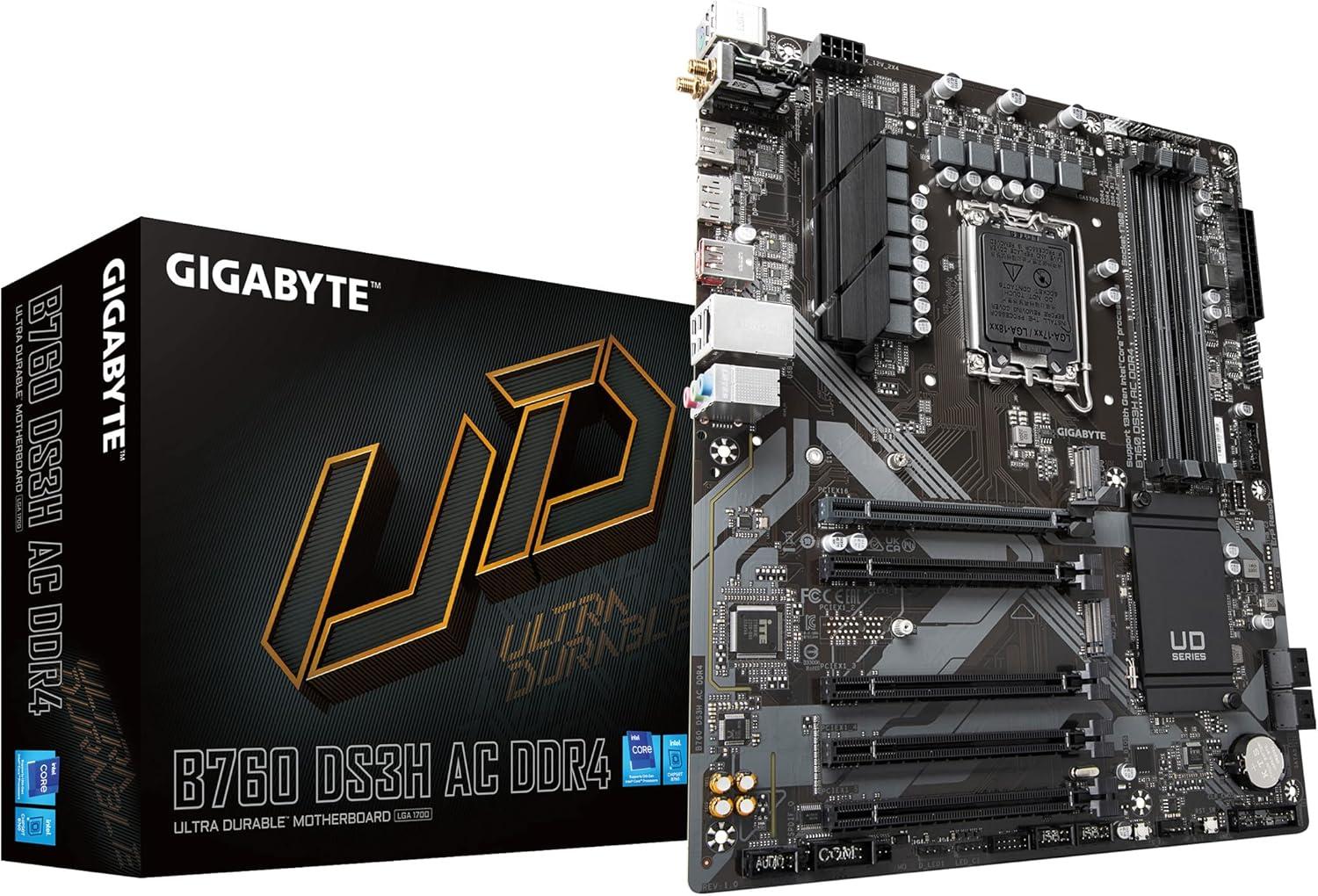 New GIGABYTE B760 DS3H AC DDR4 (LGA 1700) Motherboard