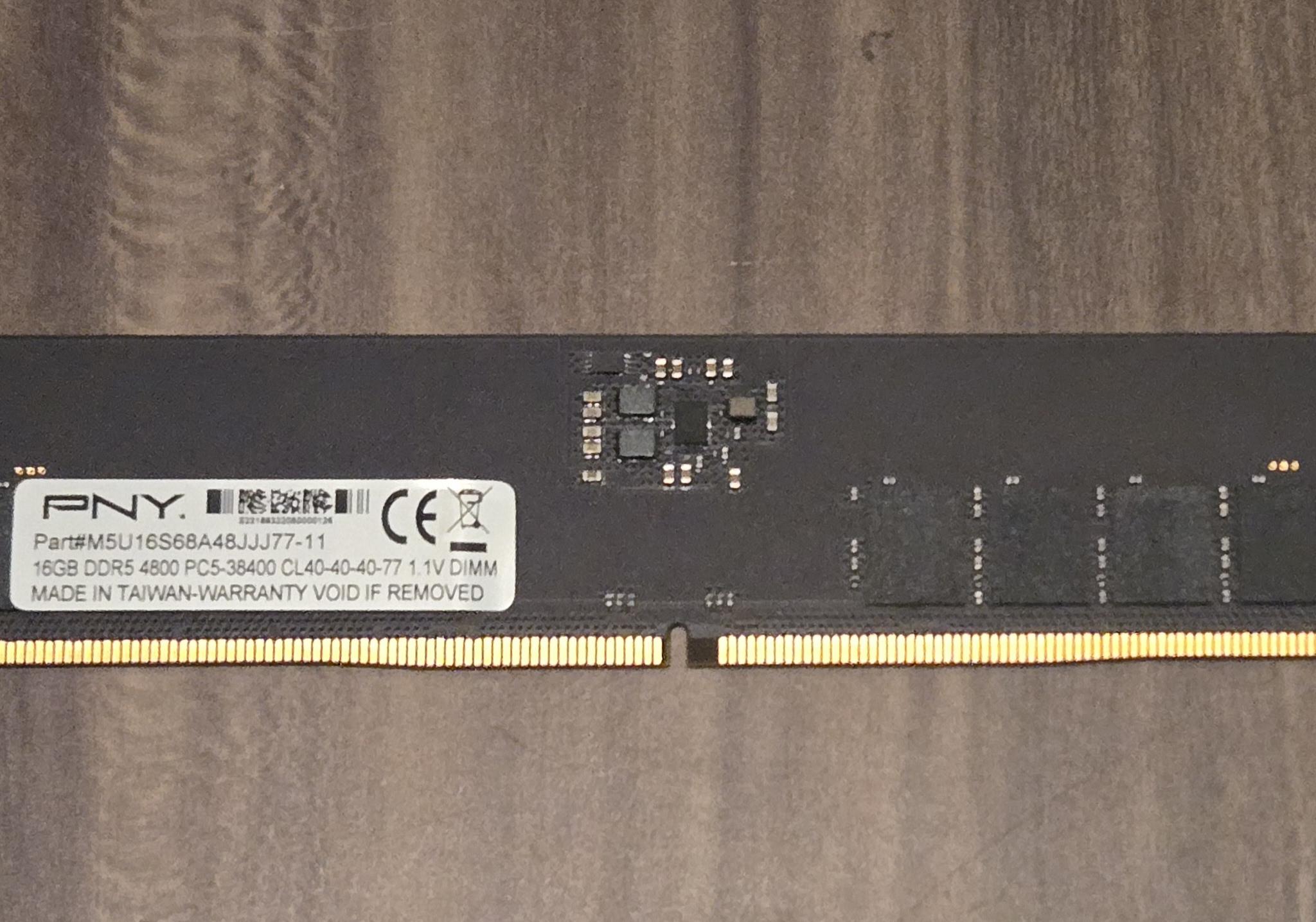 PNY 16GB DDR5 4800 PC5-38400 RAM Part M5U16S68A48JJJ77-11