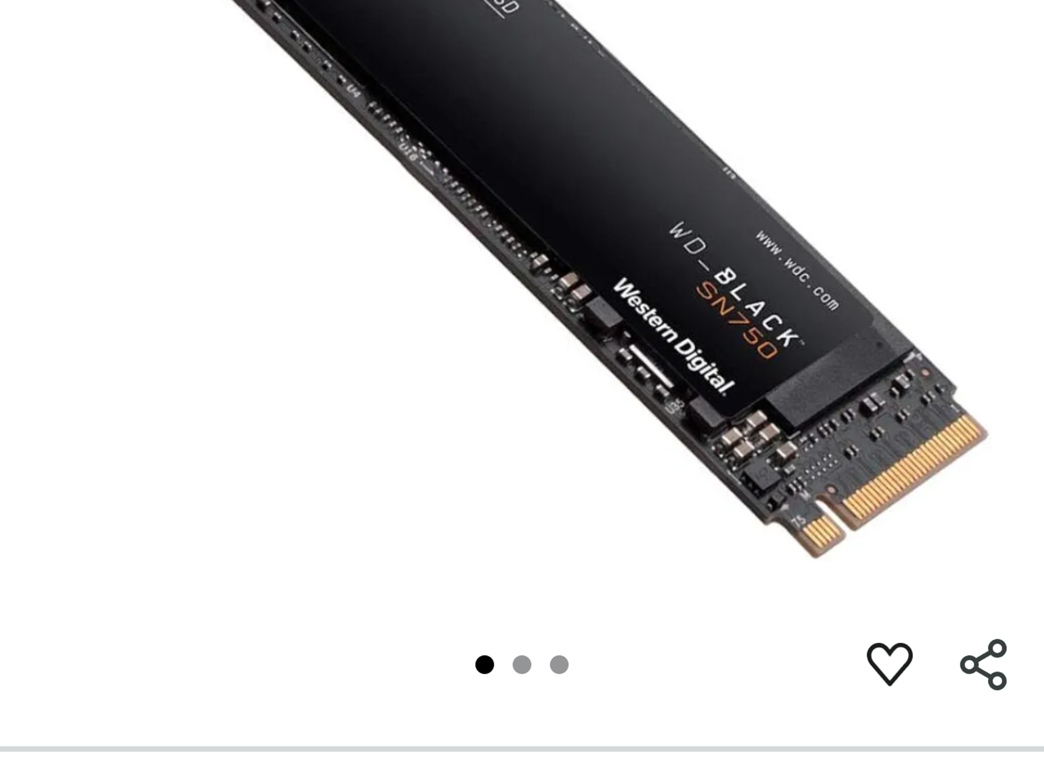 WD_BLACK 500GB SN750 NVMe Internal Gaming SSD