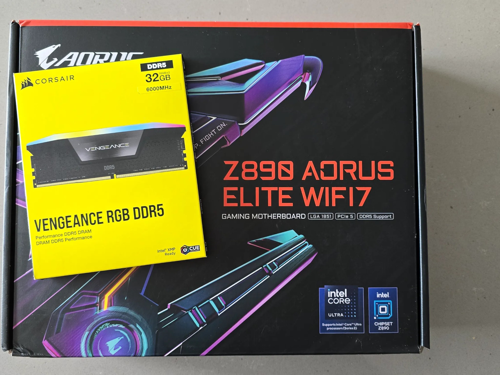 BNIB Gigabyte Z890 Aorus Elite Wifi7 Black + FREE Corsair Vengeance RGB 32GB DDR5-6000!