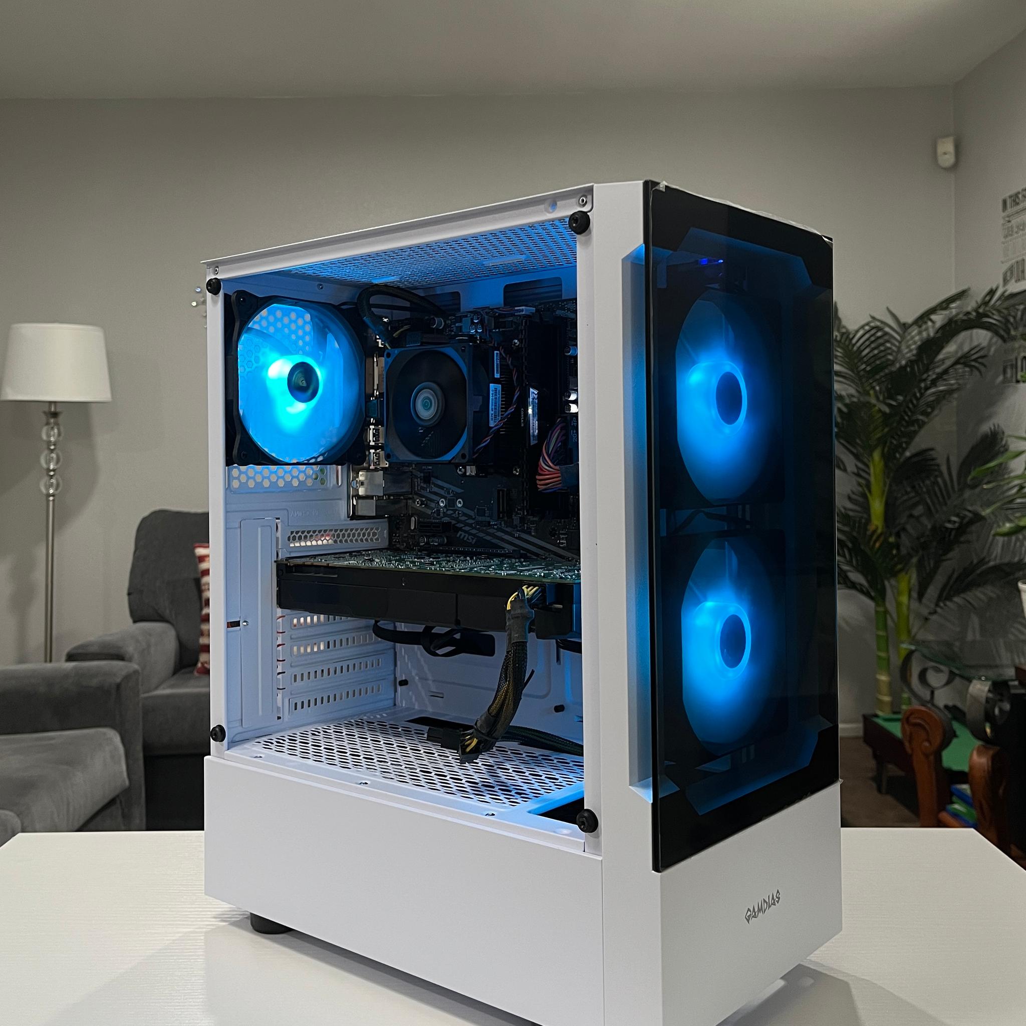 GTX 1080 8GB, Ryzen 5 2600X, 8GB RAM | White RGB Gaming Computer/PC