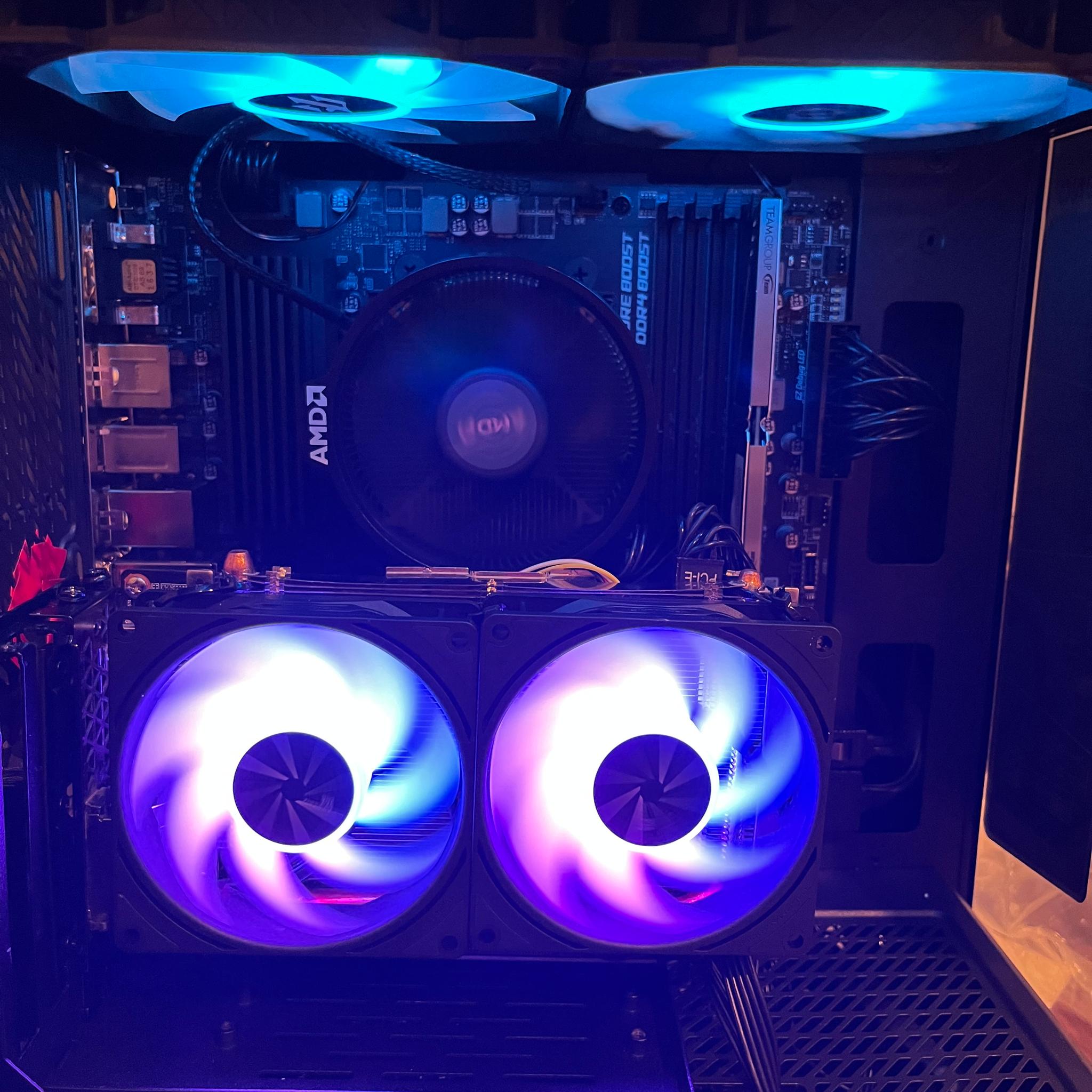 CASE DENT - GPU FANS ARE ZIPTIED - GeForce GTX 1060 6GB Custom Gaming PC - Ryzen 5 5500