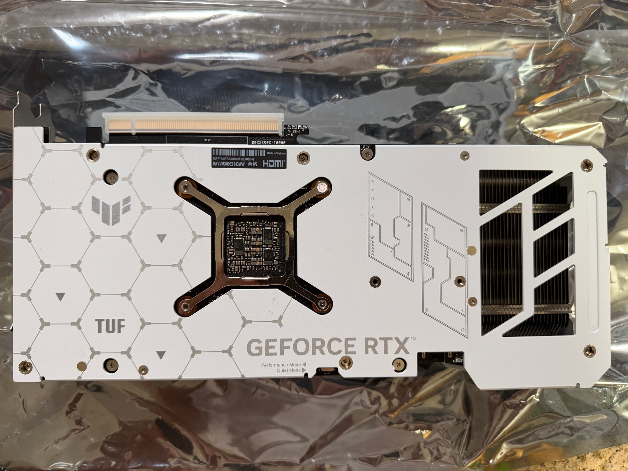ASUS NVIDIA GeForce RTX 4070 Ti Super TUF Gaming White OC 3 Fan 16GB GDDR6X PCIe 4.0 Graphics Card