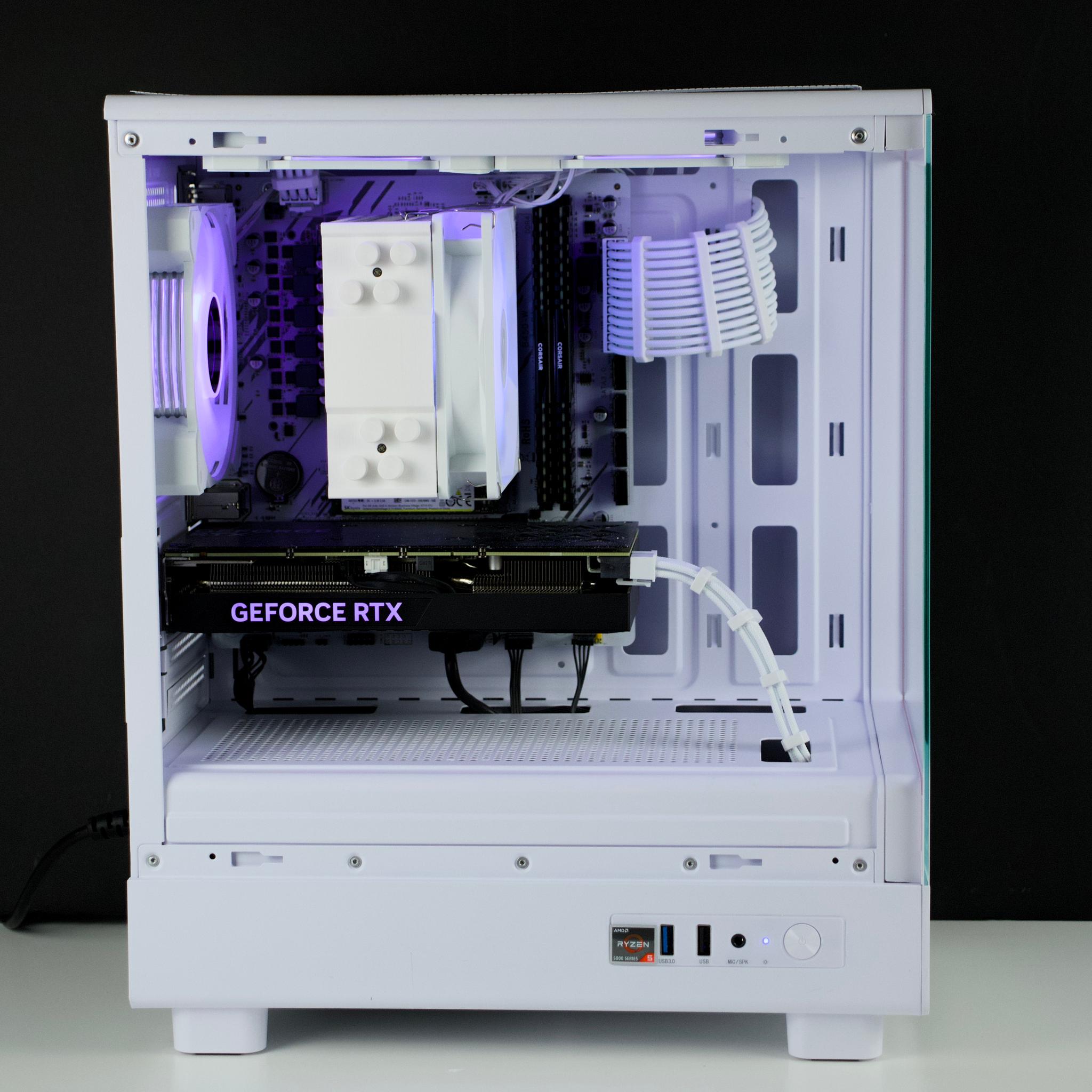 🧊❄️🧊 White Gaming PC – RTX 4060 TI, Ryzen 5 5600X, 32GB RAM, 1TB SSD - WiFi, BlueTooth 🧊❄️🧊