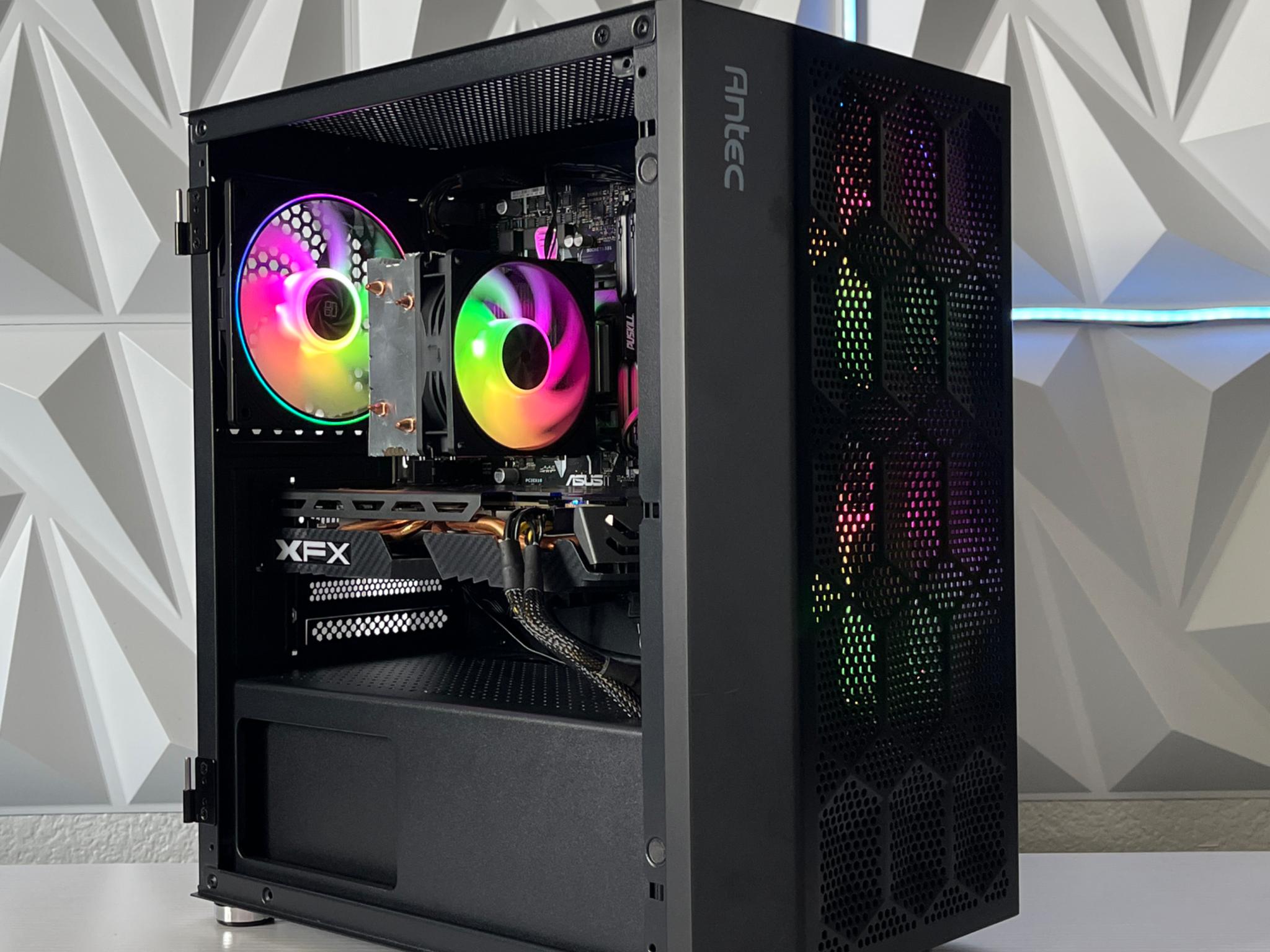 RX 580 8GB, Ryzen 5 2600X, 16GB RAM | Black RGB Gaming Computer/PC