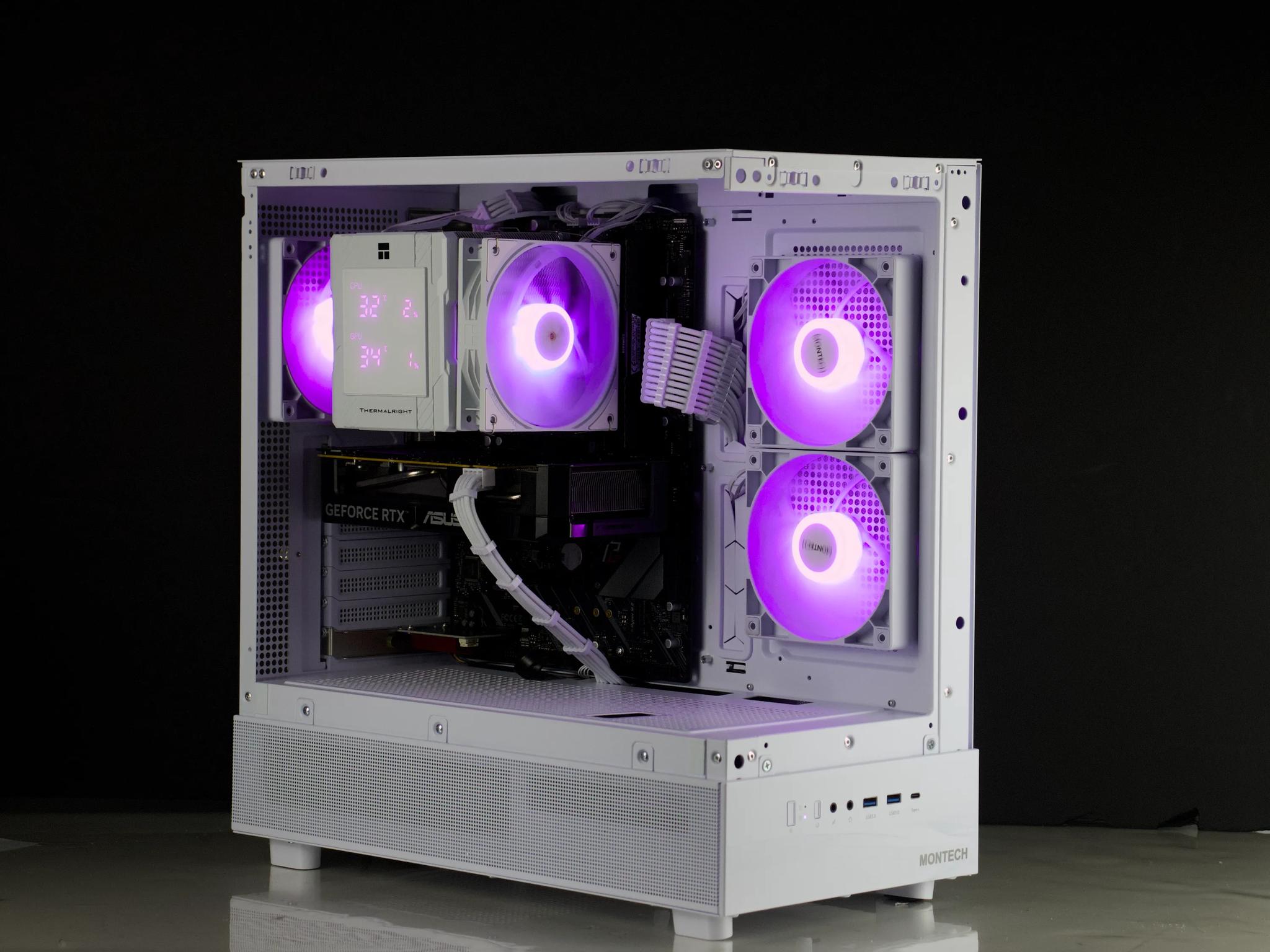 🤍💎White Gaming PC – RTX 5060, Ryzen 5 5600X, 32GB RAM, 1TB SSD - RGB, WiFi, LED Screen🤍💎