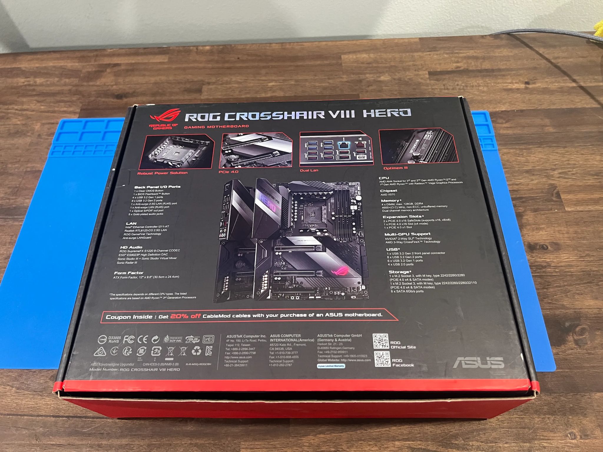 ASUS ROG CROSSHAIR VIII MOTHERBOARD INCLUDES AMD RYZEN 9 5900X PROCESSOR