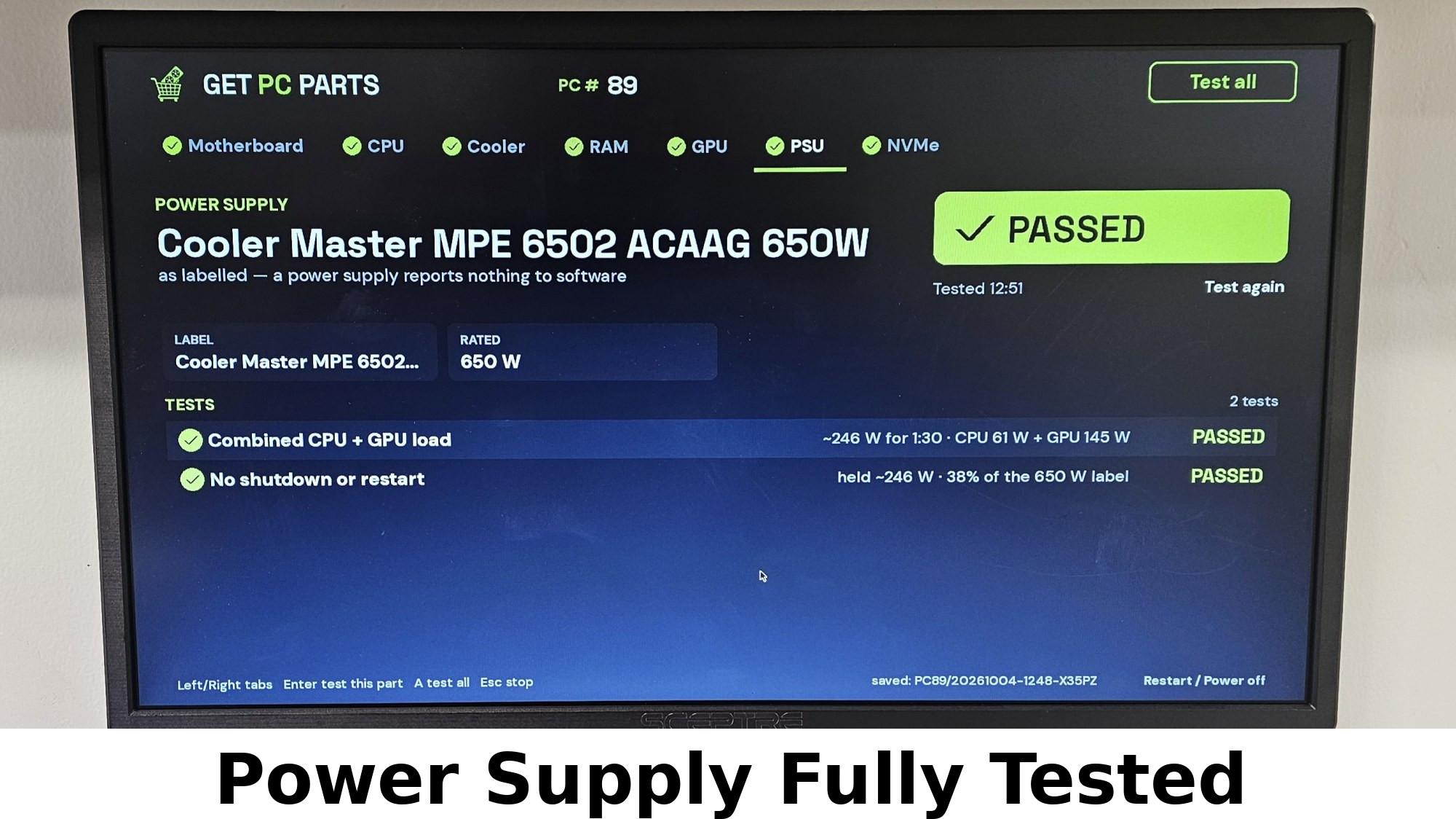 650 Watt PSU Cooler Master MWE Gold 650 V3 Power Supply