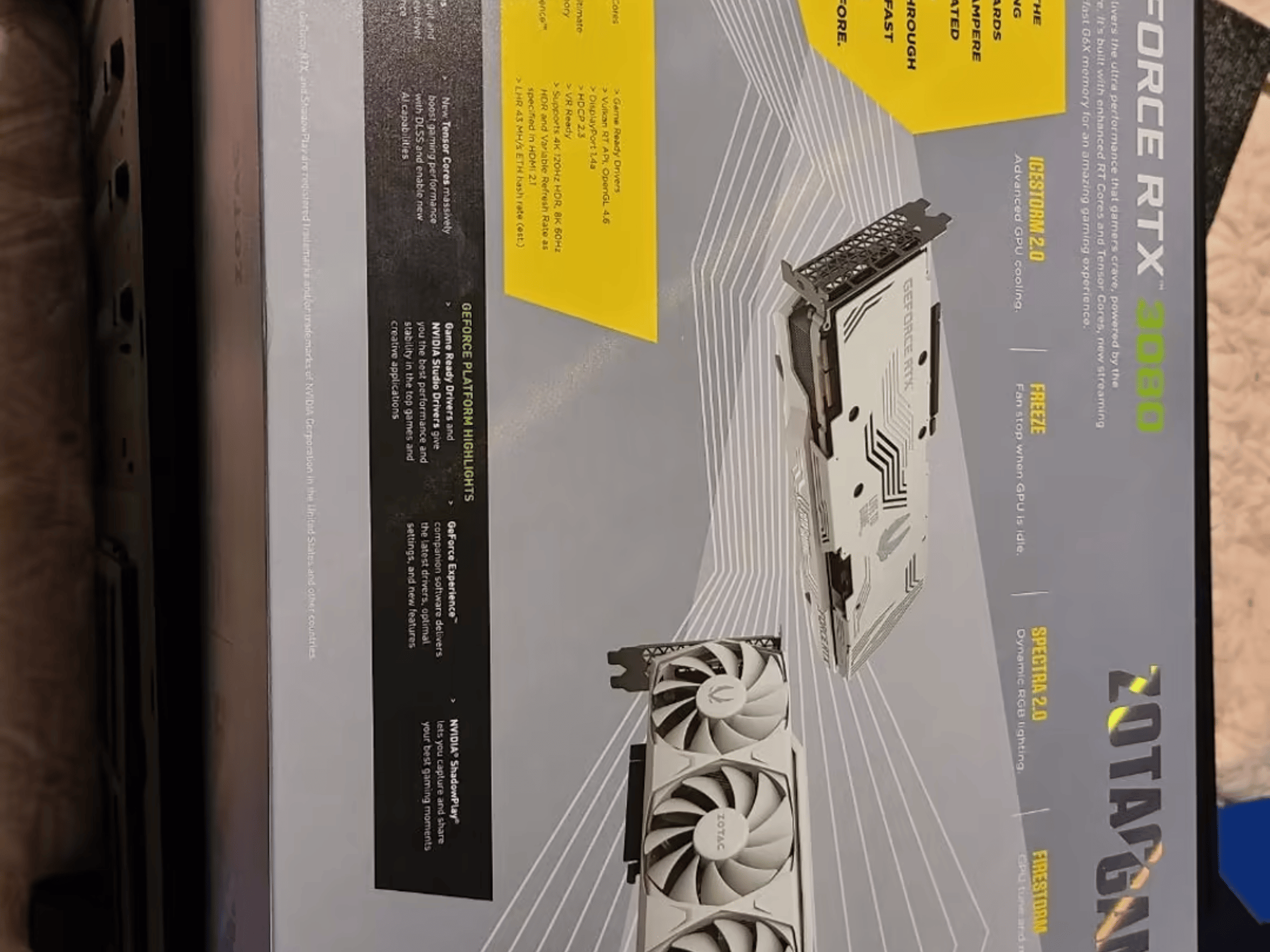 ZOTAC GAMING GeForce RTX 3080 Trinity OC White Edition LHR