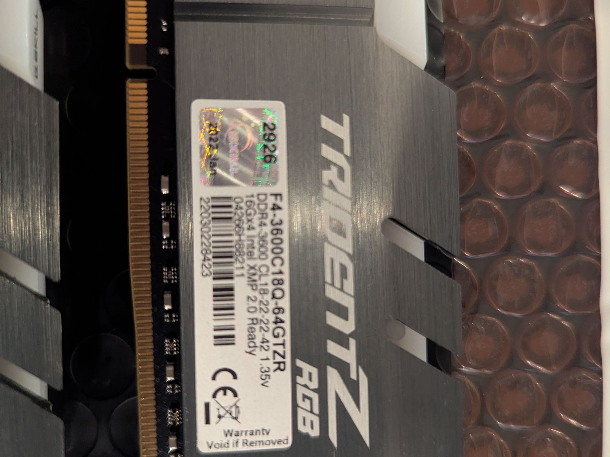 64GB G.Skill Trident Z RGB DDR4-3600 (4×16GB) CL18 – F4-3600C18Q-64GTZR