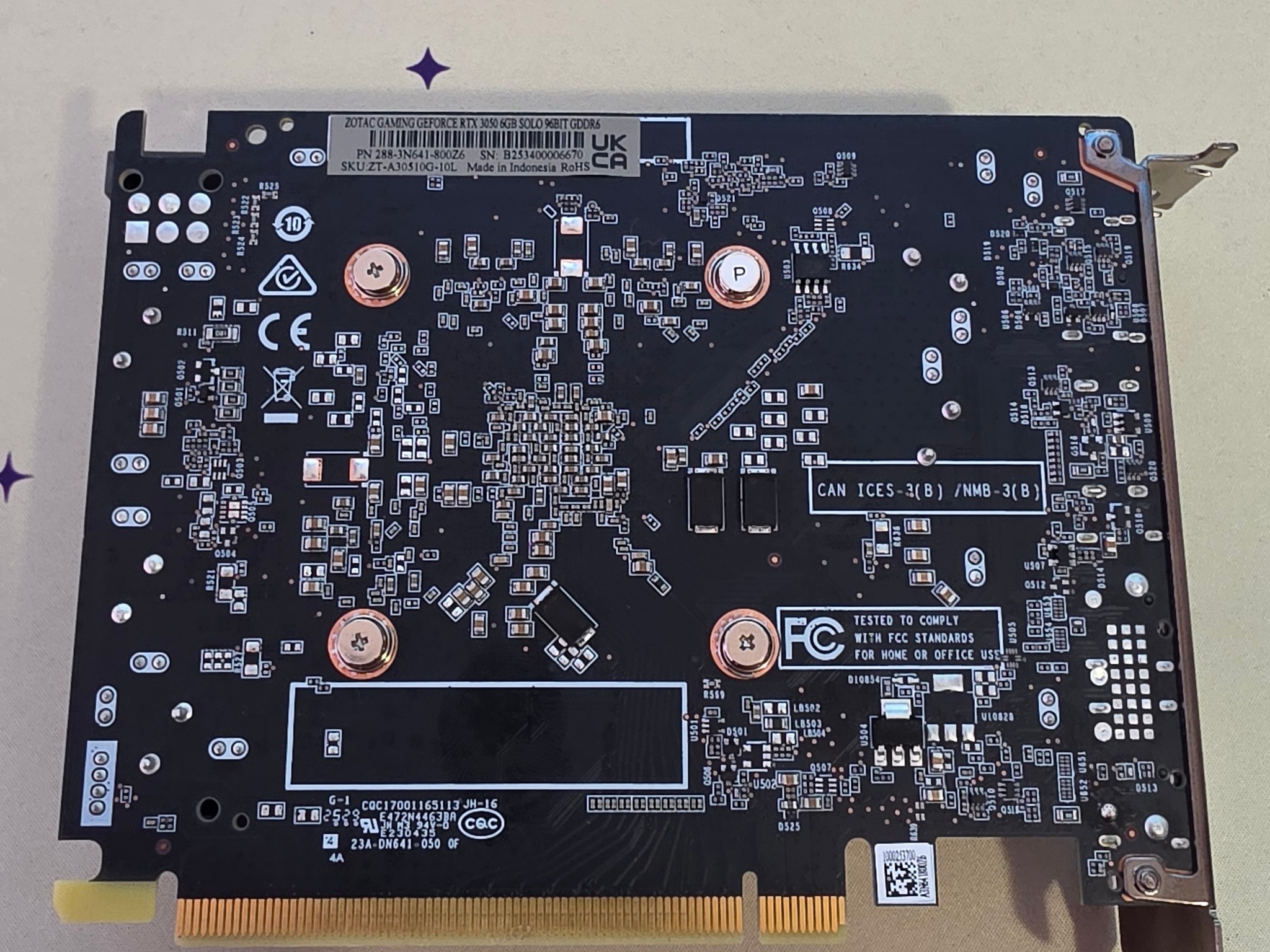 Zotac GAMING SOLO GeForce RTX 3050 6GB