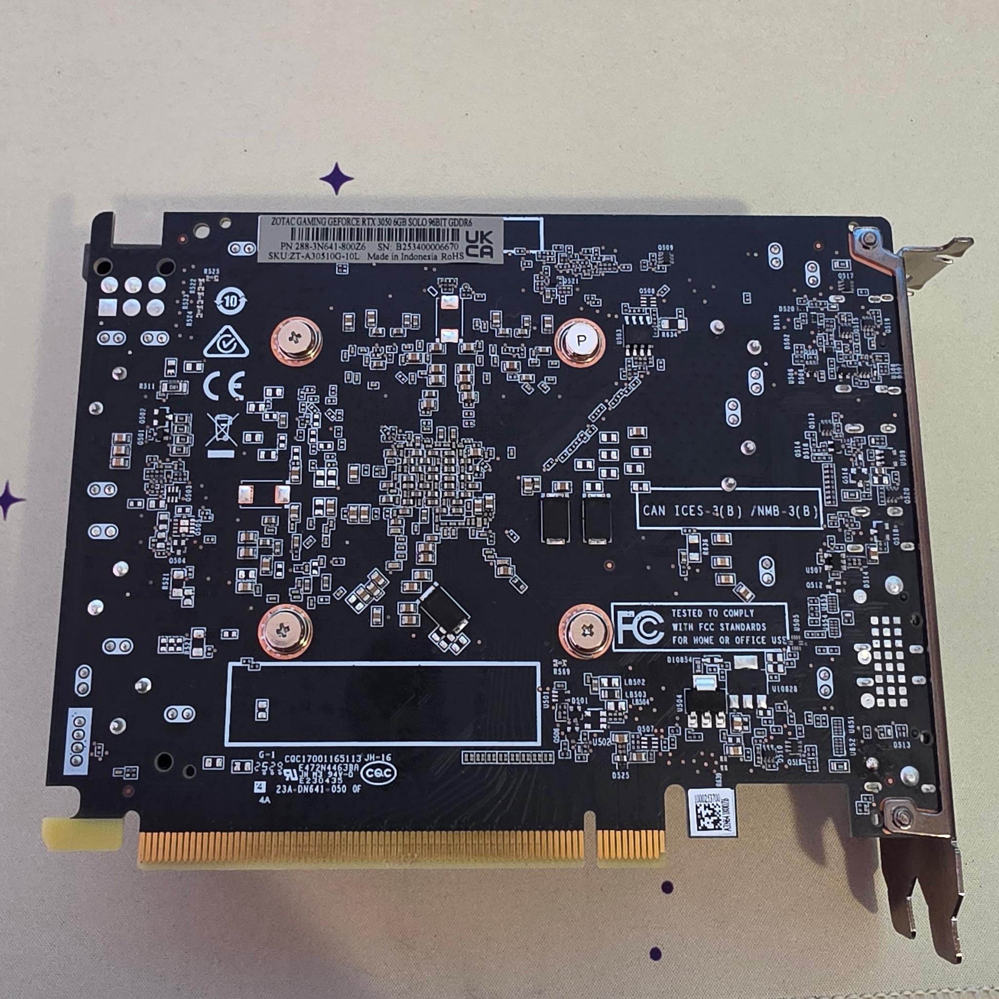 Zotac GAMING SOLO GeForce RTX 3050 6GB