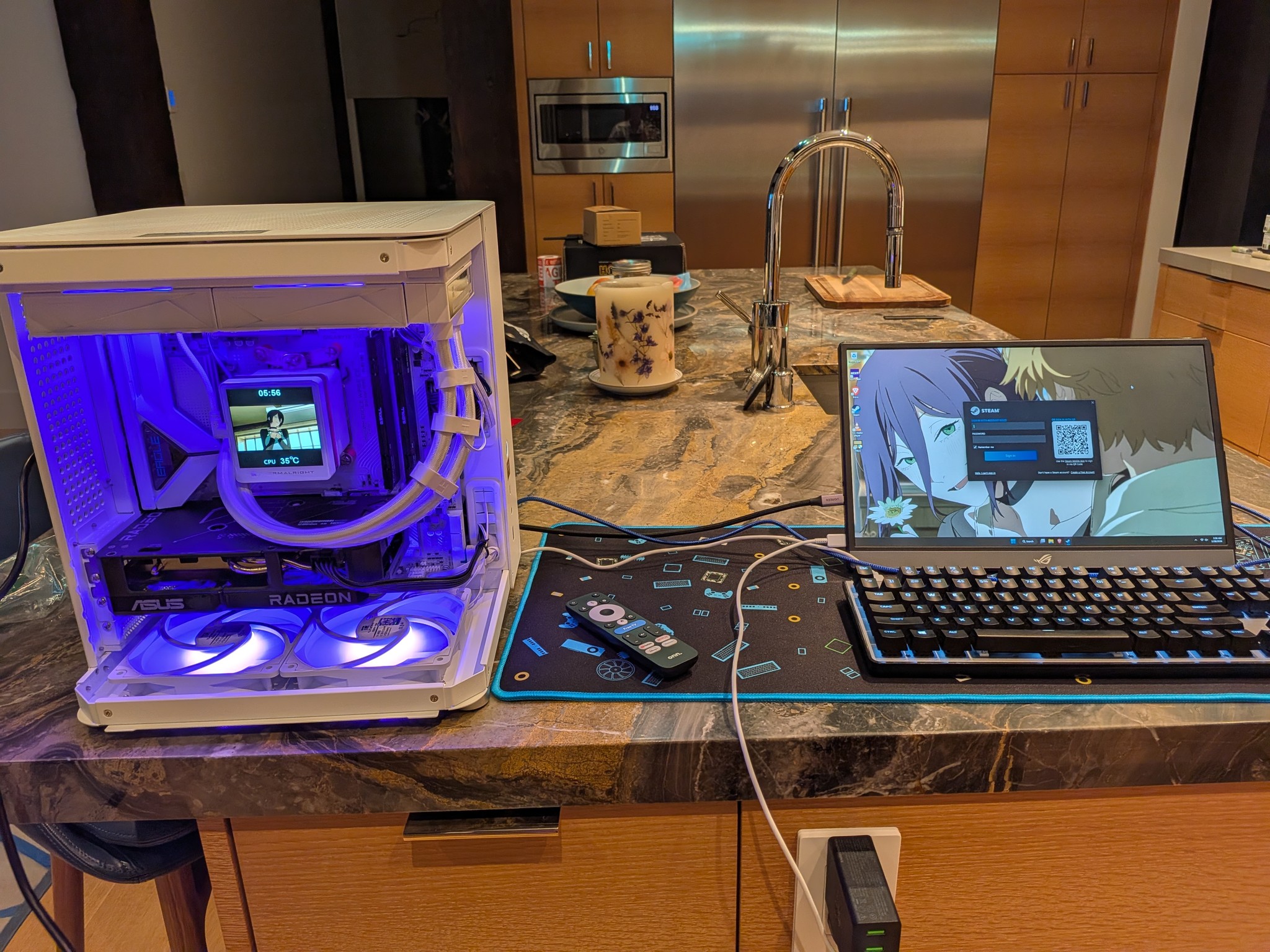 Bomb Devil AMD - RX 9060 XT 16GB, Ryzen 5 9600X, 32 GB DDR5 RAM, 2 TB Gen 5 NVME, RGB, Liquid Cooled