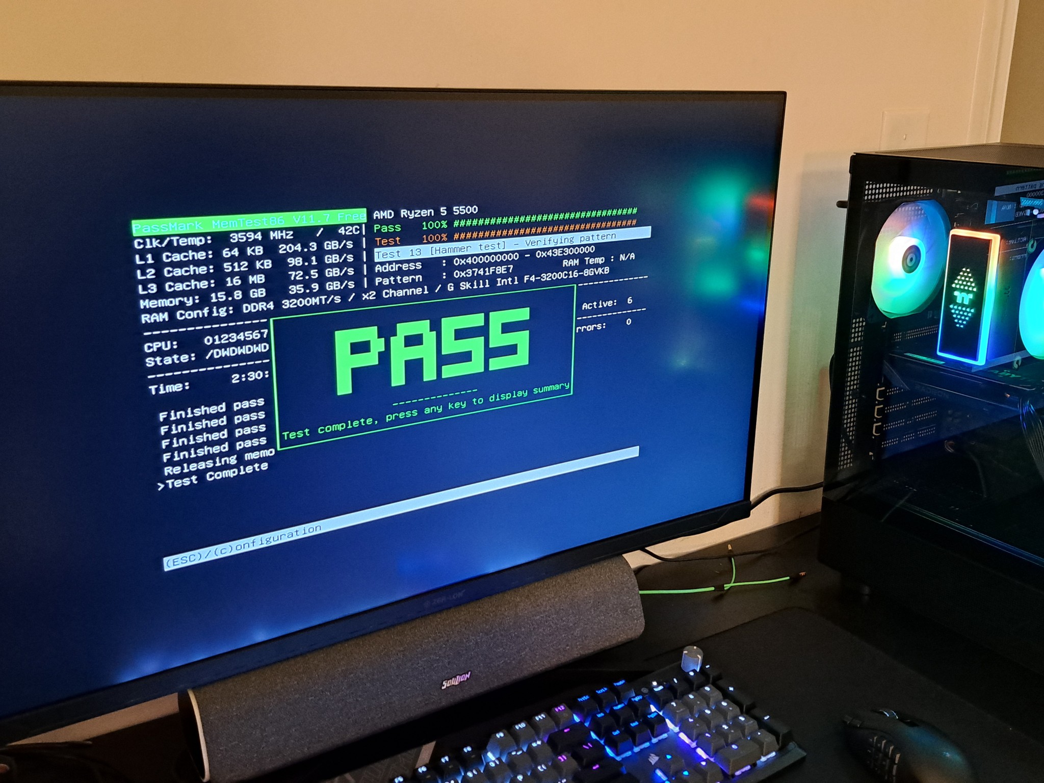 AM4 Mid-Range Gaming PC - Ryzen 5 5500 | RX 9060 XT 16 GB | 16 GB RAM | 1 TB NVMe