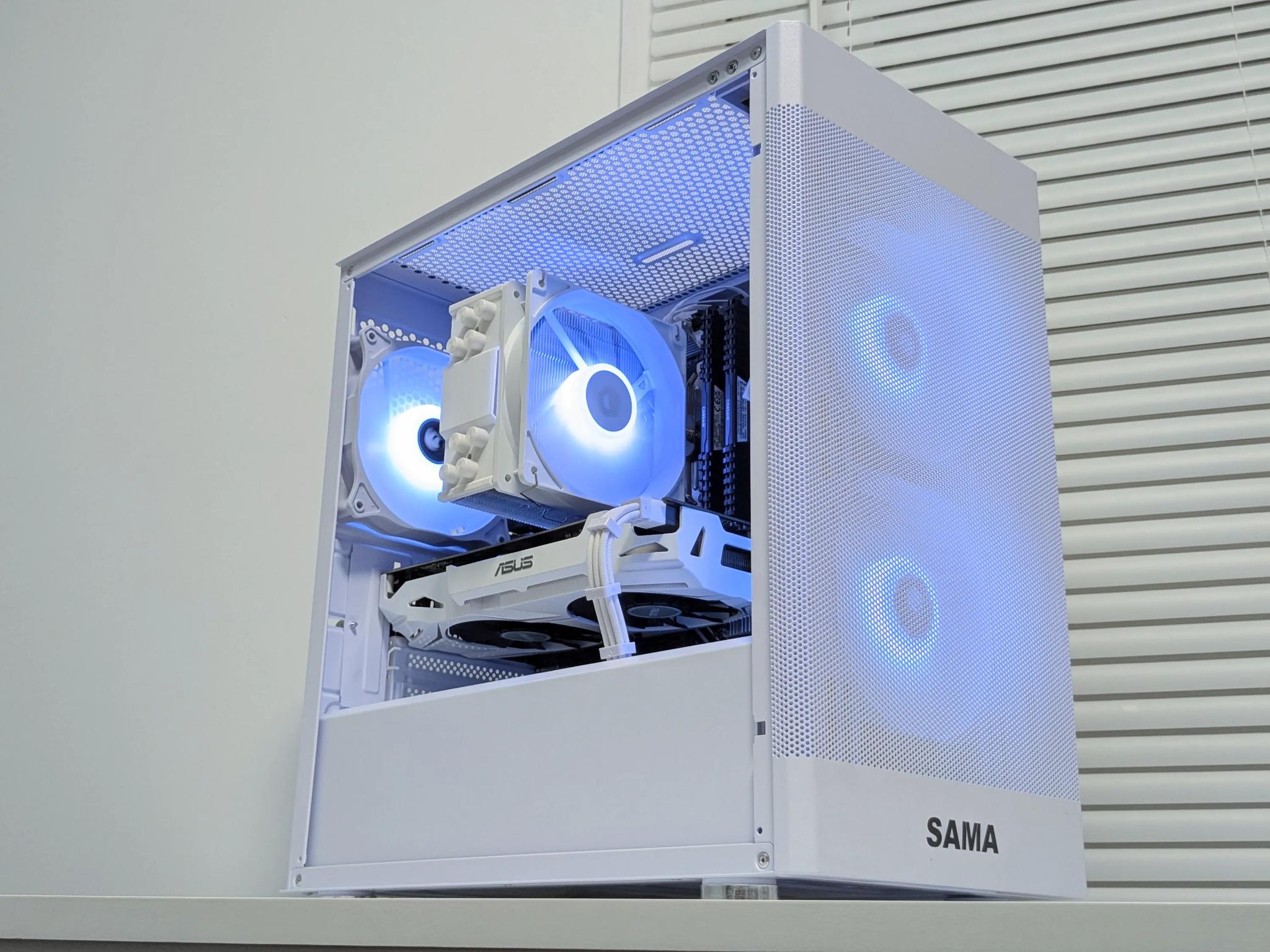 ❄️ Sleek All-White Gaming PC - Intel i3-12100F, GTX 1060, 16GB RAM, ARGB Lighting, 1TB SSD