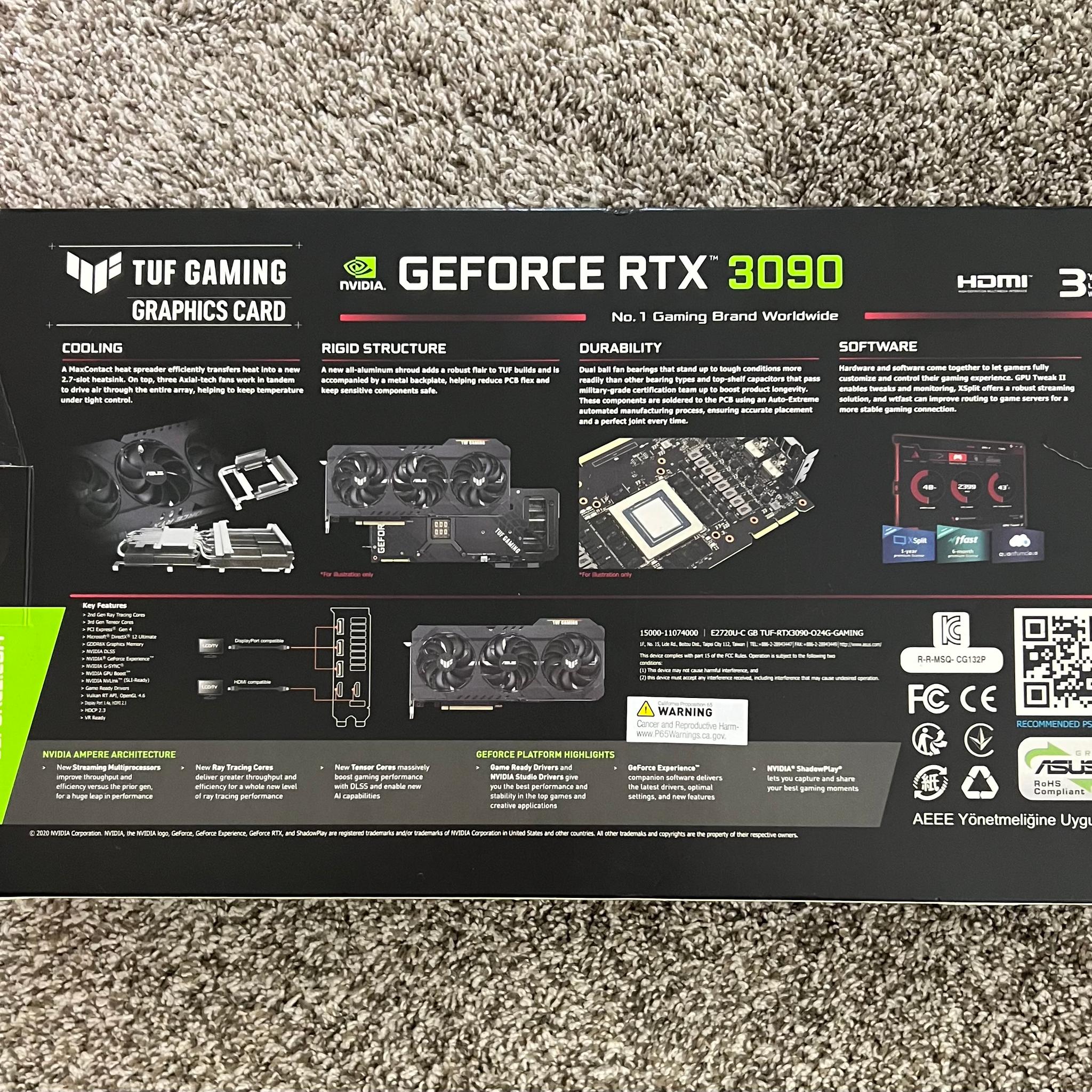ASUS TUF Gaming GeForce RTX 3090 OC 24GB GDDR6X