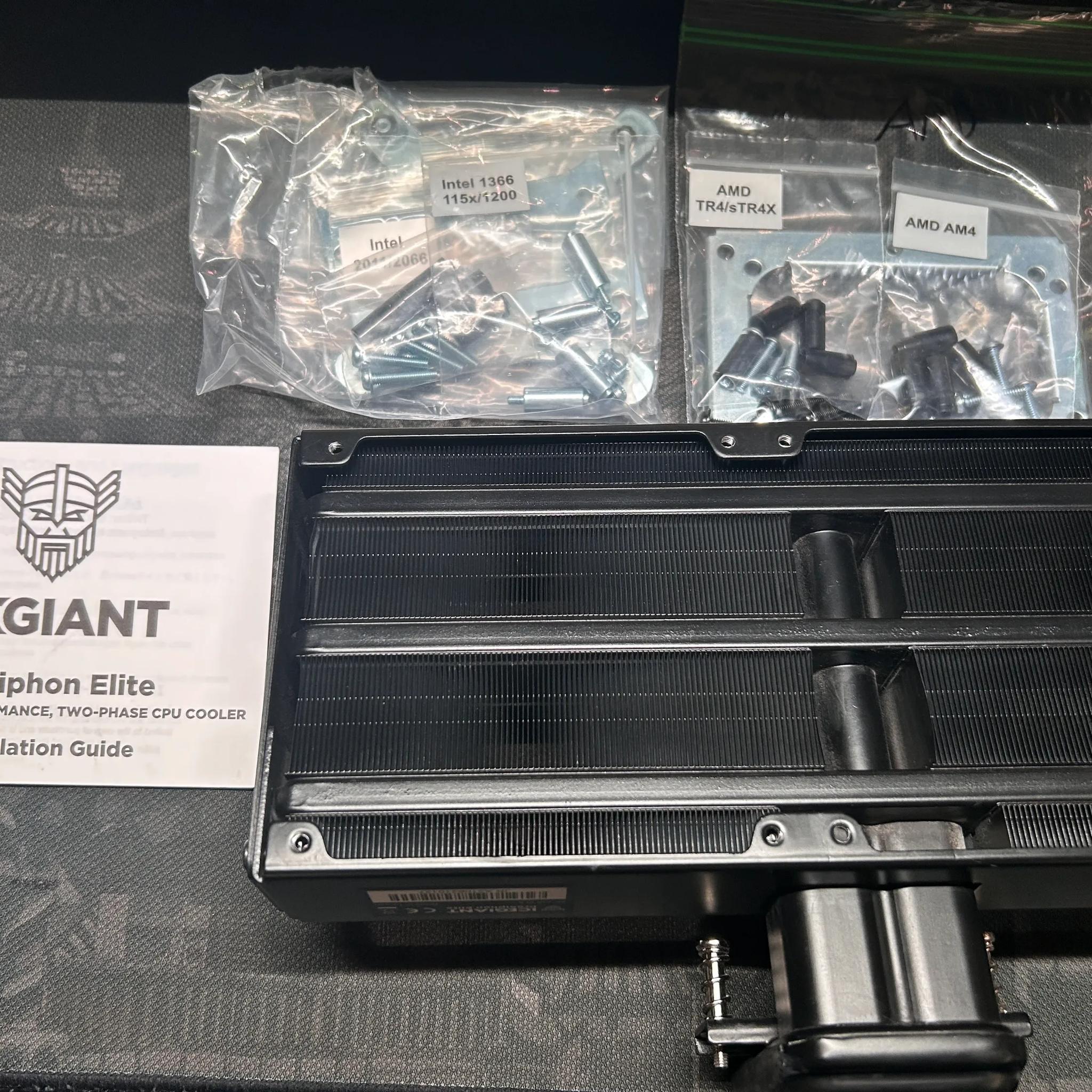 ICEGIANT PROSIPHON ELITE CPU COOLER SUPPORTS AM4, AM5, TR4, LGA - USED NO FANS