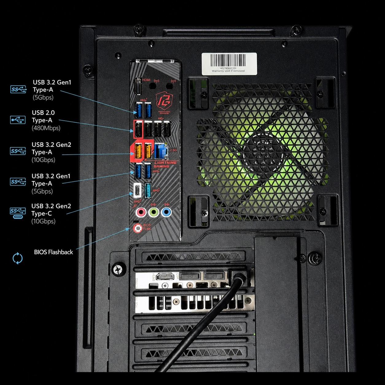 1440P/1080P Gaming pc / RTX 5060 / Ryzen 5 7500F / 16GB DDR5 Ram / 1TB SSD / RGB / B650