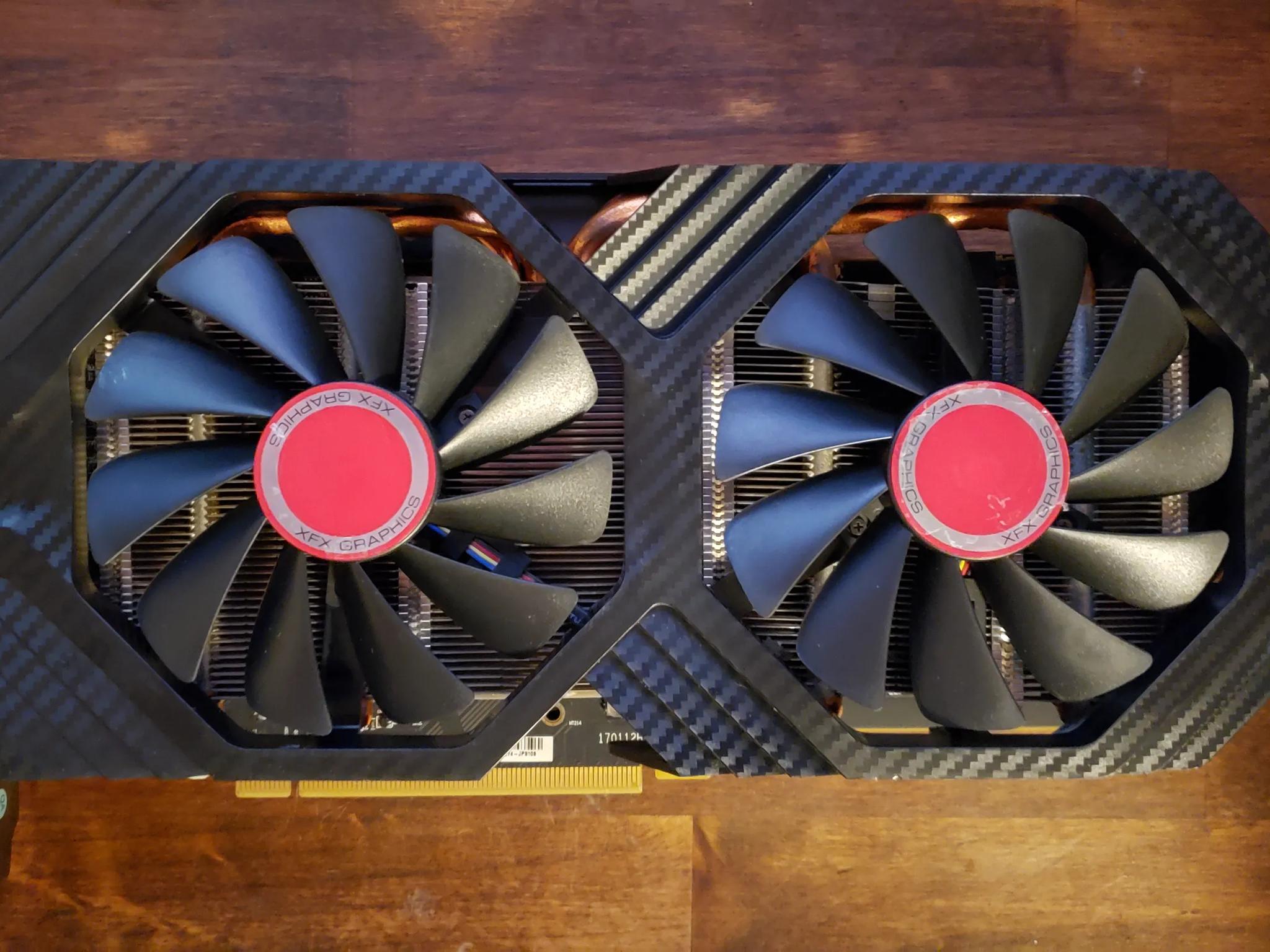 XFX RX 580 graphics card with 8gb memory