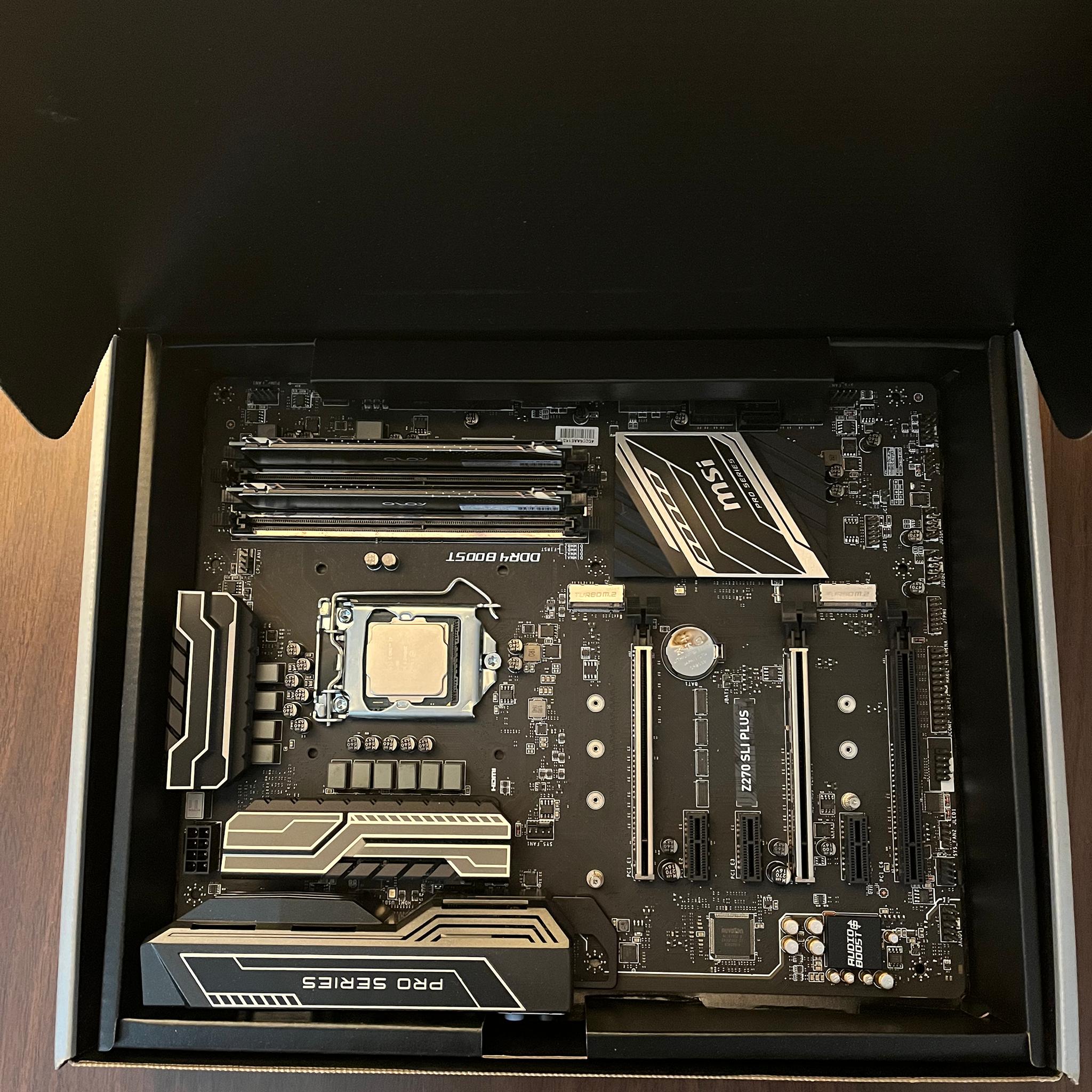 MSI Z270 SLI PLUS | I7-7700K | 16GB 3200MHz DDR4 | Latest BIOS | I/O Shield & Original Accessories