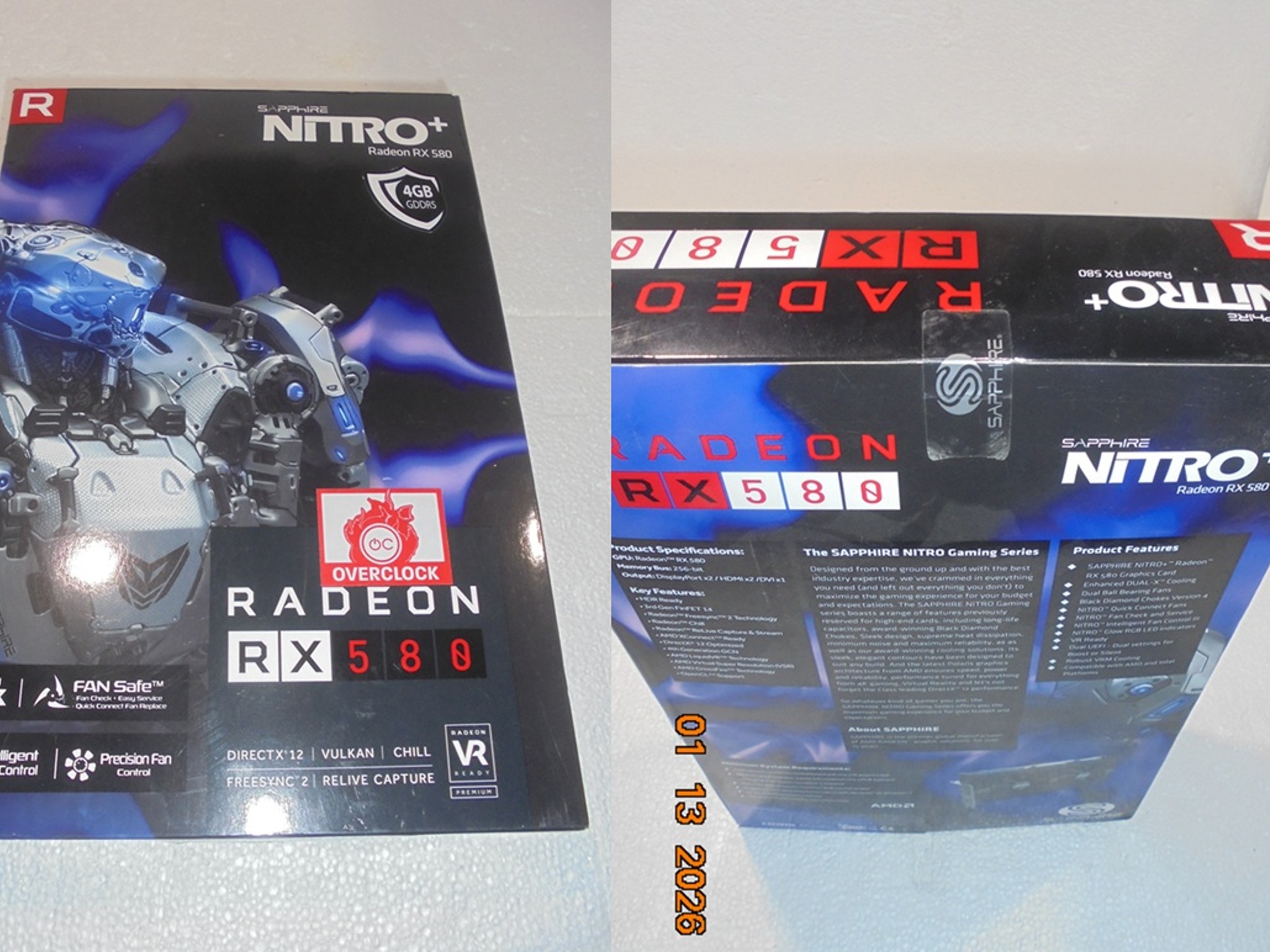 Sapphire Nitro+ RX 580 OC 4GB Dual Bios LED Good Condition/Like New