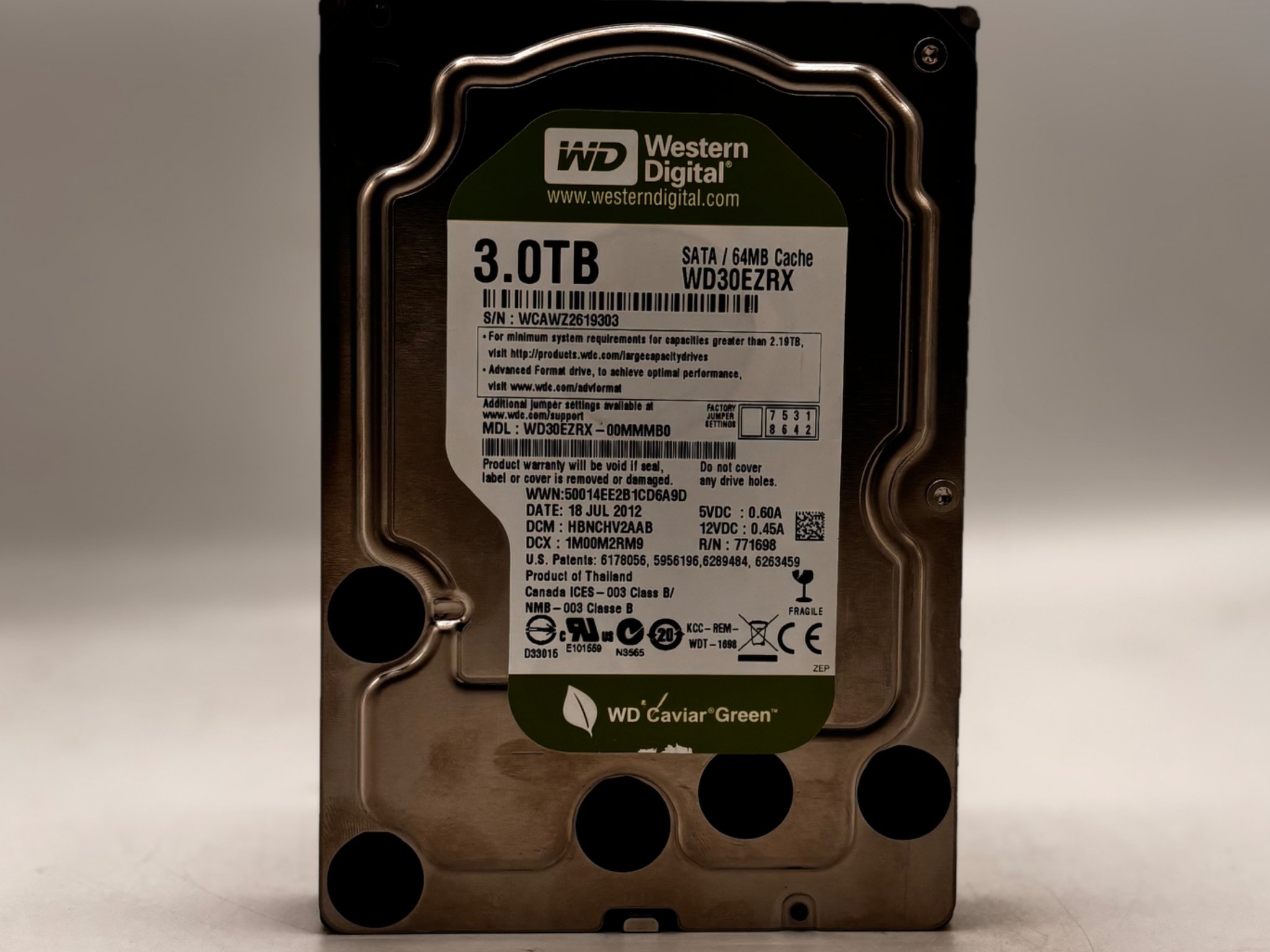 3TB Western Digital Caviar Green HDD