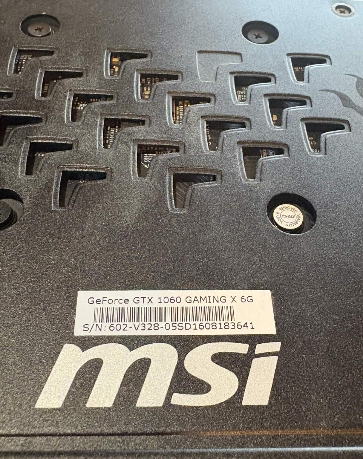 MSI GAMING X GeForce GTX 1060 6GB