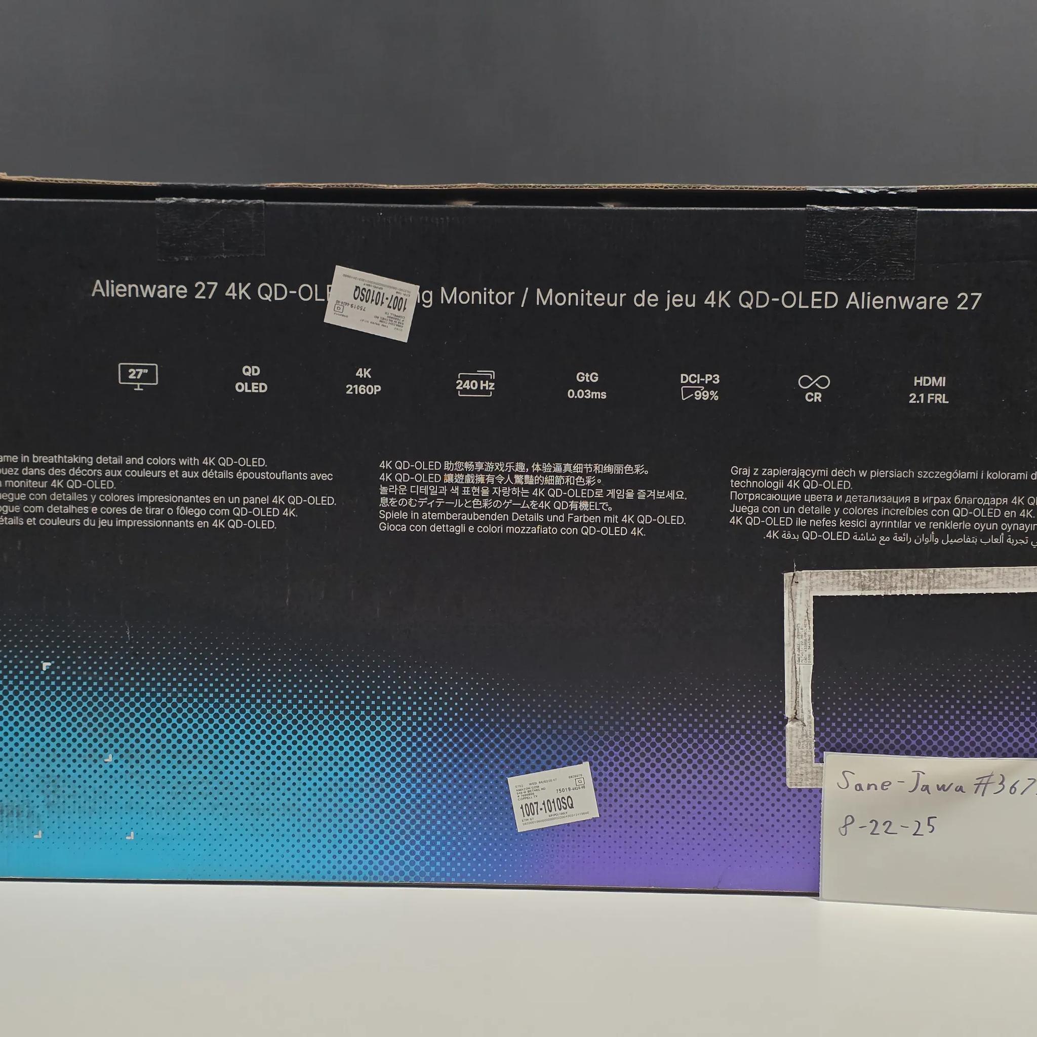 Dell Alienware AW2725Q - 26.7" 4K QD-OLED 240Hz