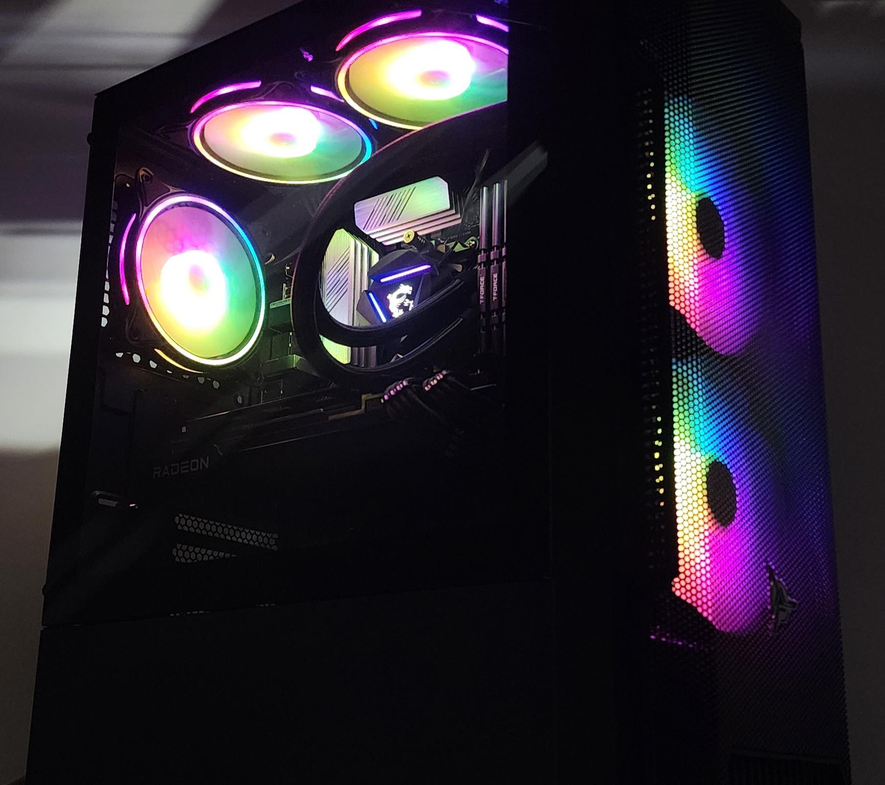 Gaming PC Ryzen 7 5700X3D 32GB RAM 1TB SSD RX 7800 XT 16GB Windows 11 Computer