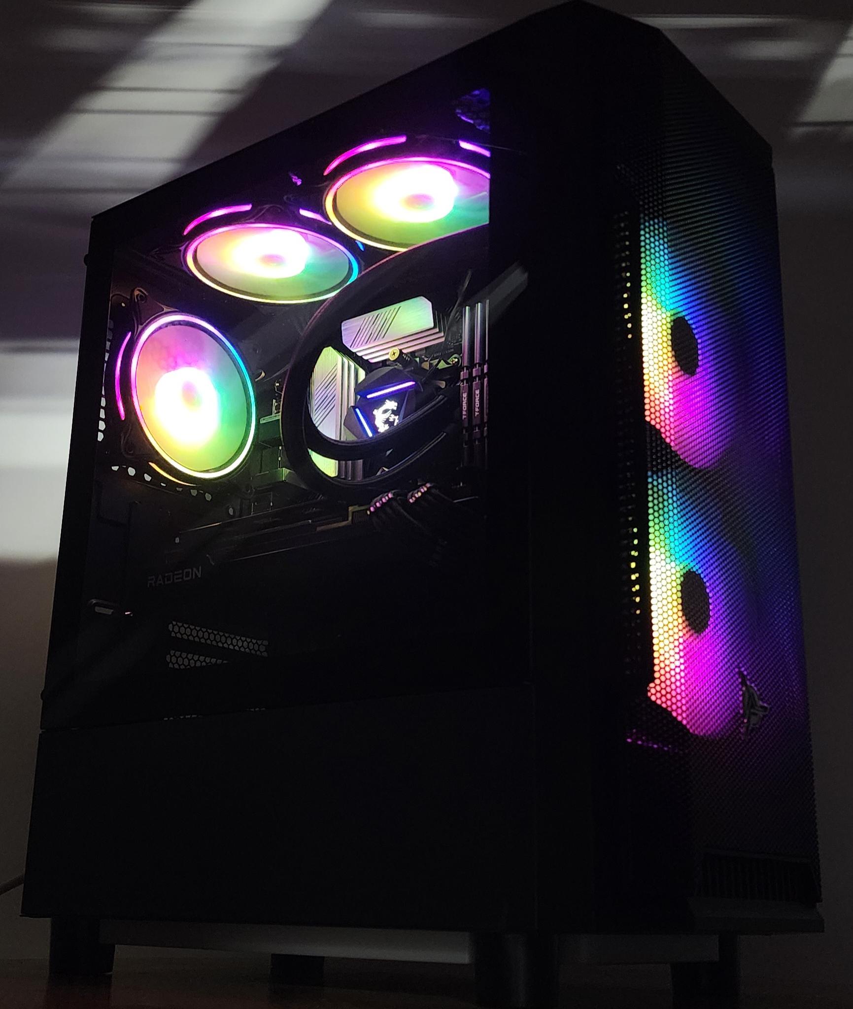 Gaming PC Ryzen 7 5700X3D 32GB RAM 1TB SSD RX 7800 XT 16GB Windows 11 Computer