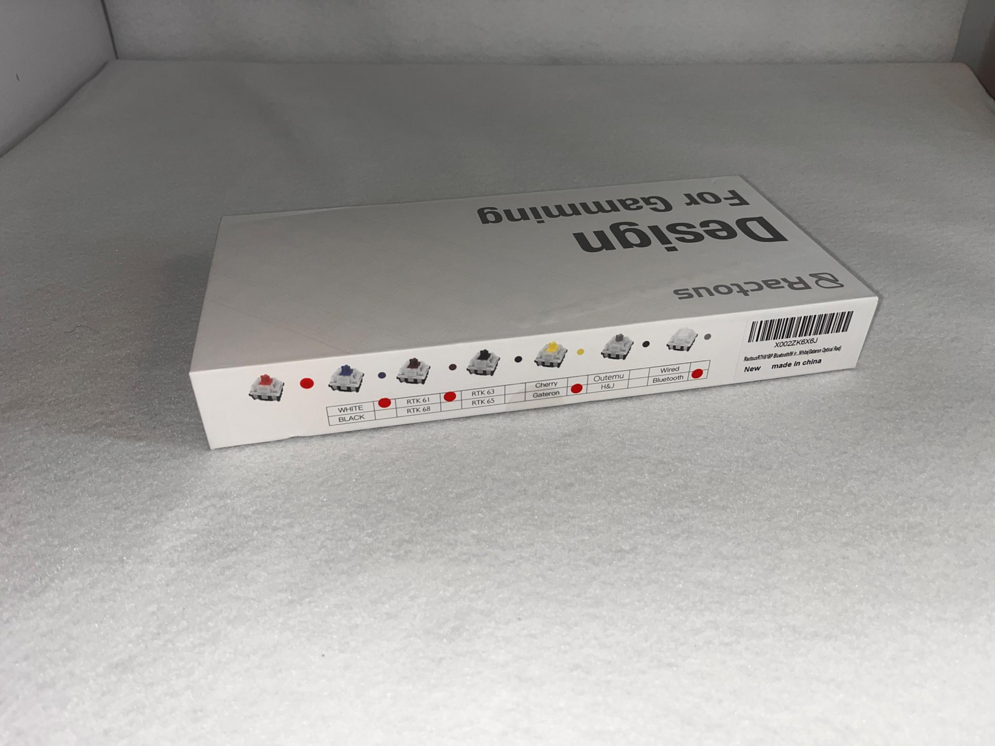 Ractous Design RGB keyboard New in the Box. 60%, RGB.  Gateron Red Switches Hot Swappable