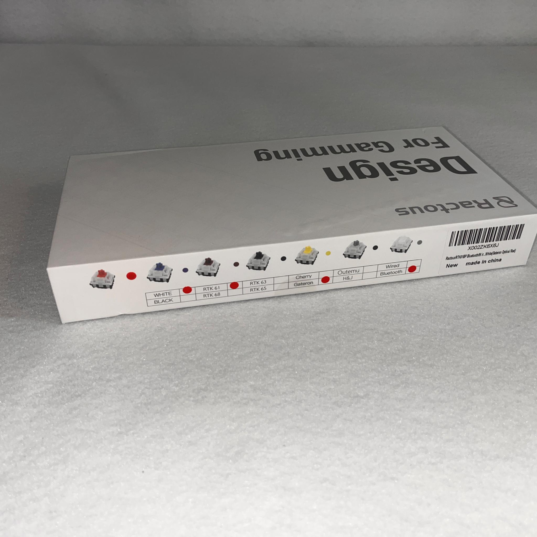 Ractous Design RGB keyboard New in the Box. 60%, RGB.  Gateron Red Switches Hot Swappable