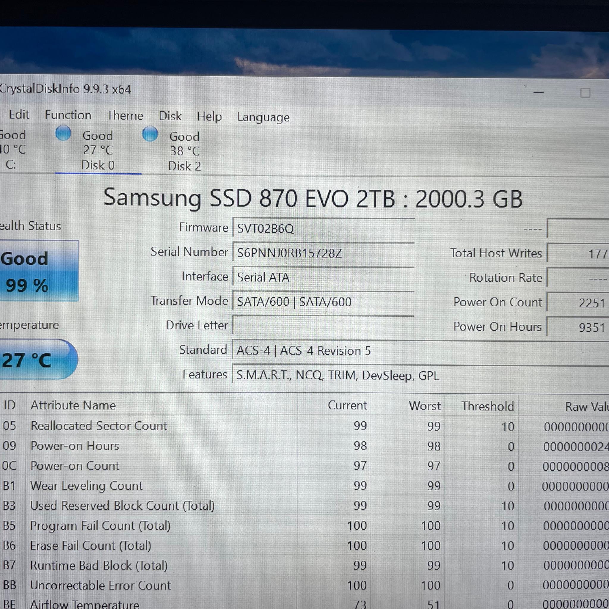 Samsung SSD 870 EVO 2TB SATA SSD