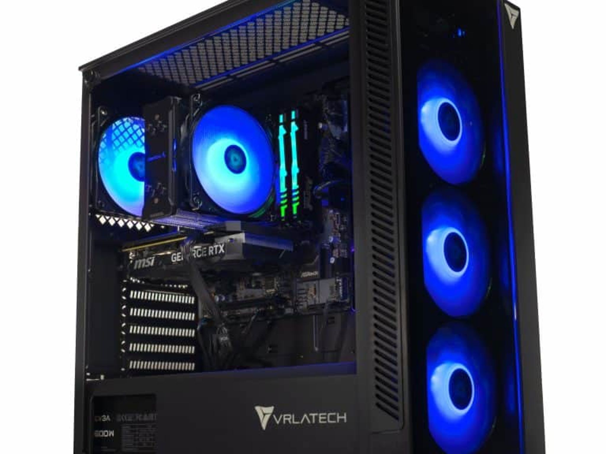 NEW VRLA Tech GeForce Radeon RX 9060 XT AMD Ryzen 5 5600X 16GB DDR4 1TB NVMe 600W PSU Windows