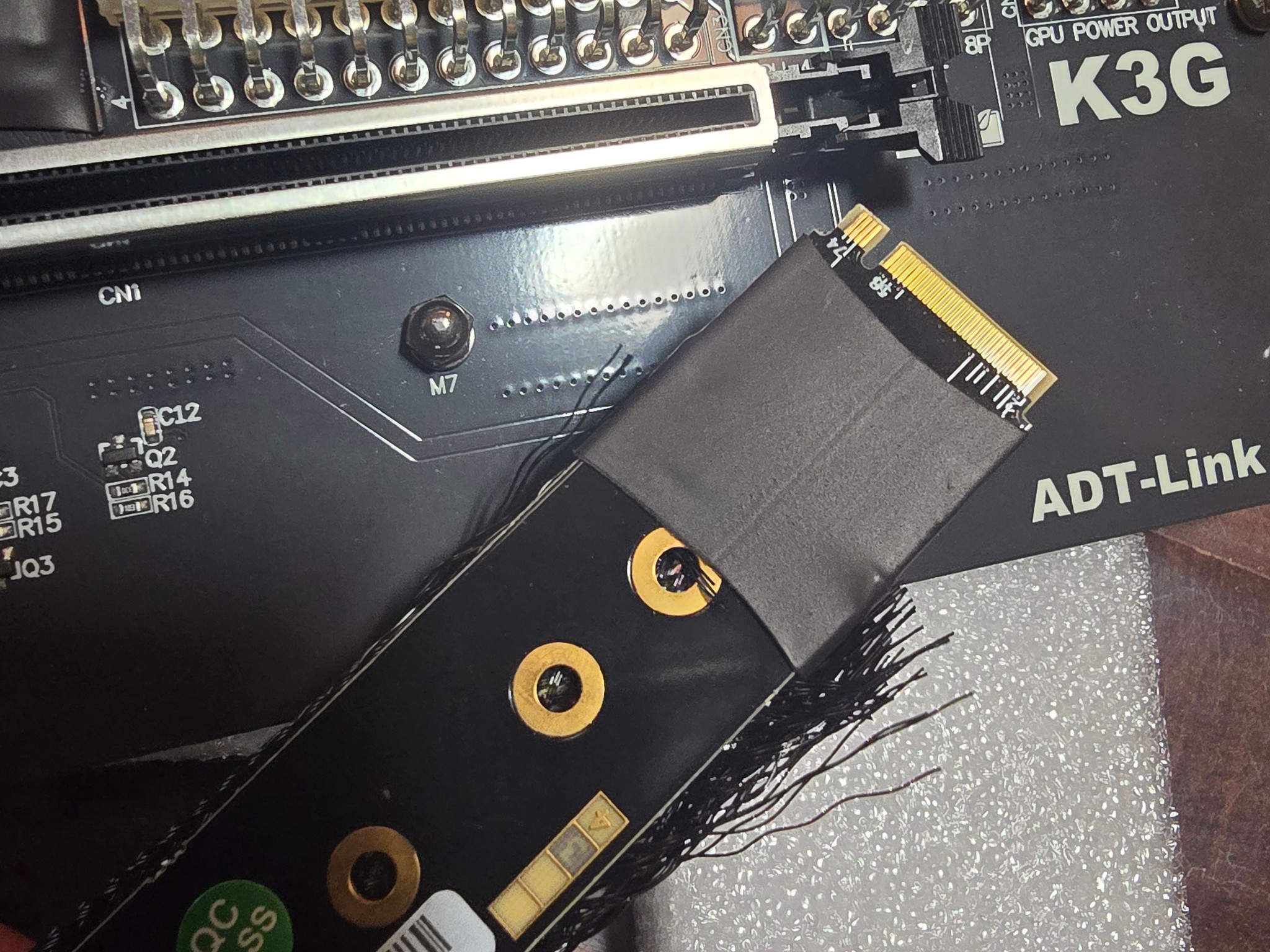 JMT M.2 M Key NVMe External Graphics Card Stand Bracket 64Gbs Full Speed PCIe 4.0 x4 Riser R43SG