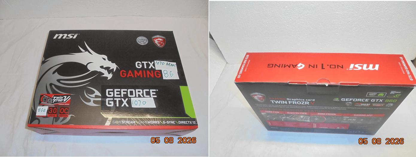 MSI ARMOR OC GeForce GTX 1070/Great Working Condition/Low Runtime