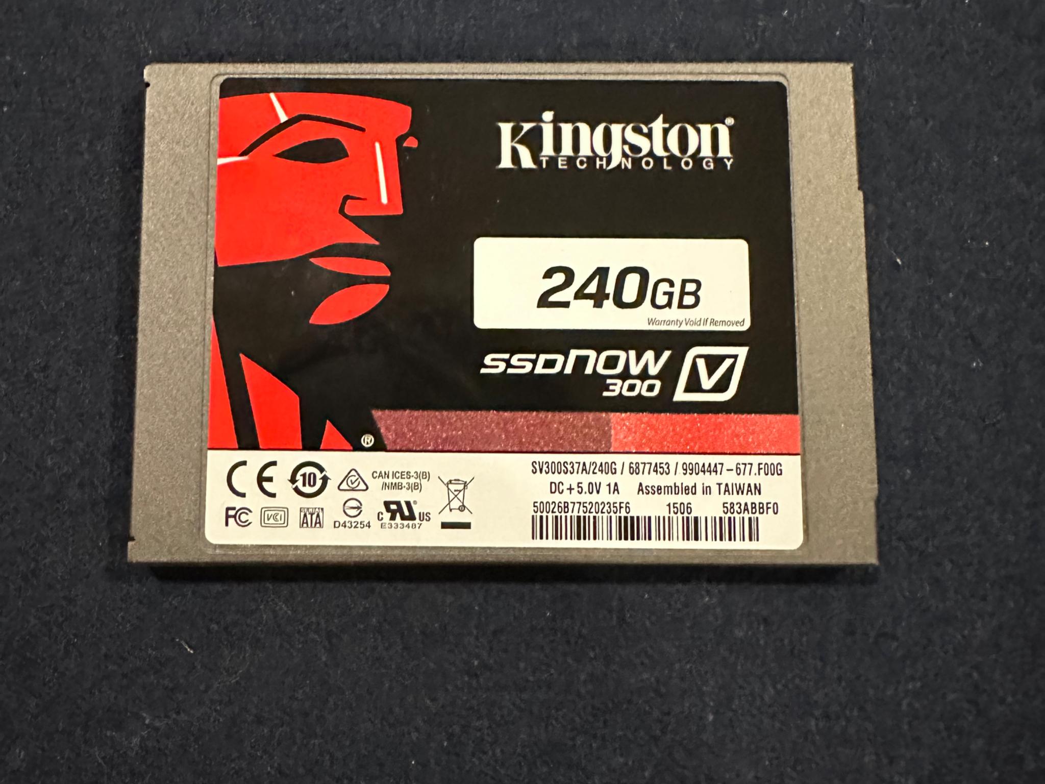 Kingston 240GB SSDNow 300 V 2.5" SSD Solid State Hard Drive SV300S37A/240G SSD