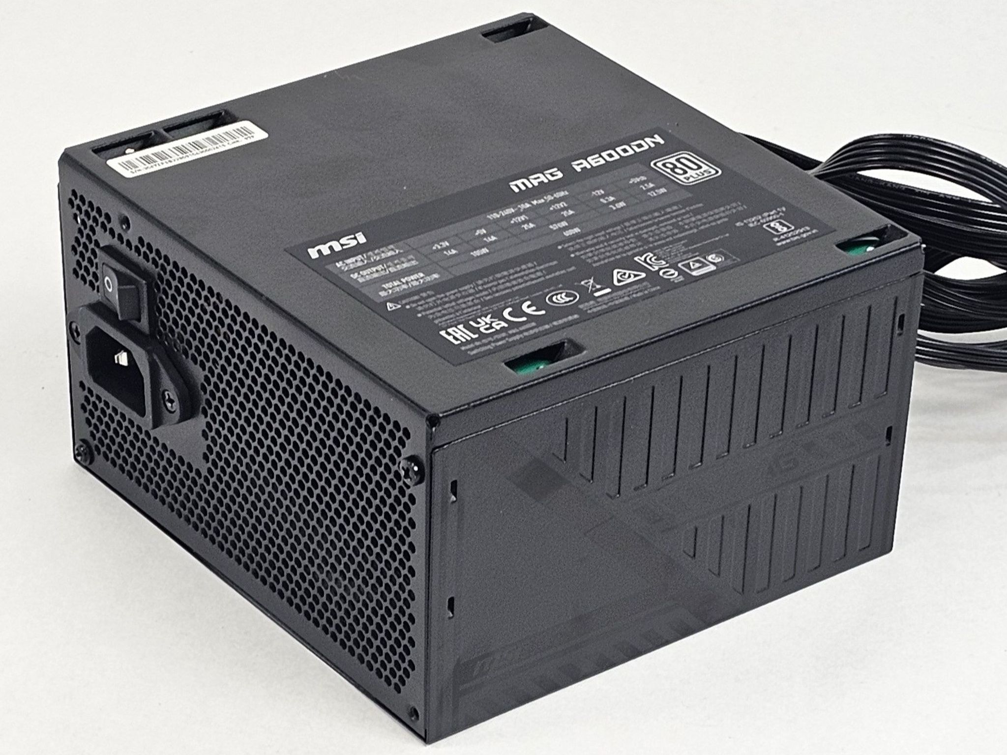 600 Watt PSU MSI MAG A600DN Power Supply