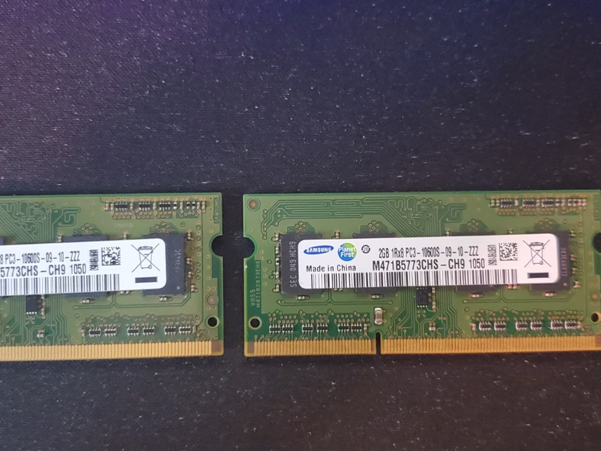 SAMSUNG LAPTOP RAM Memory 4GB (2GBX2) DDR3 PC3 10600S M471B5773CHS-CH9