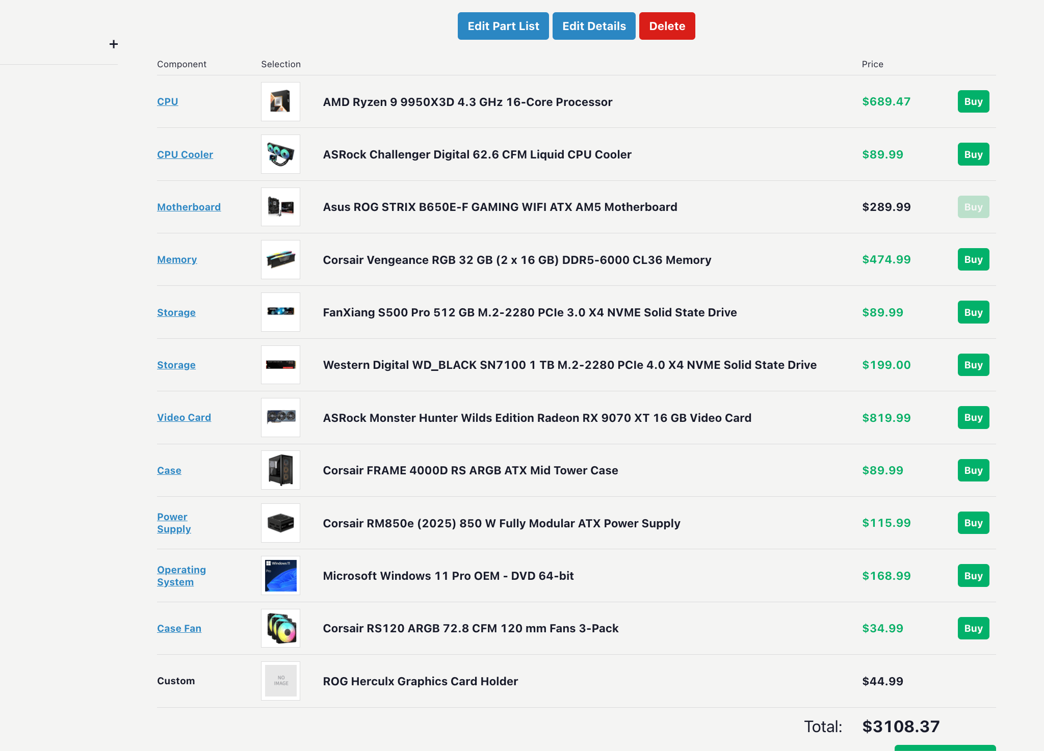 Ryzen 9 9950X3D RX 9070 XT 32GB DDR5 1.5TB NVMe Gaming PC Win 11 Pro