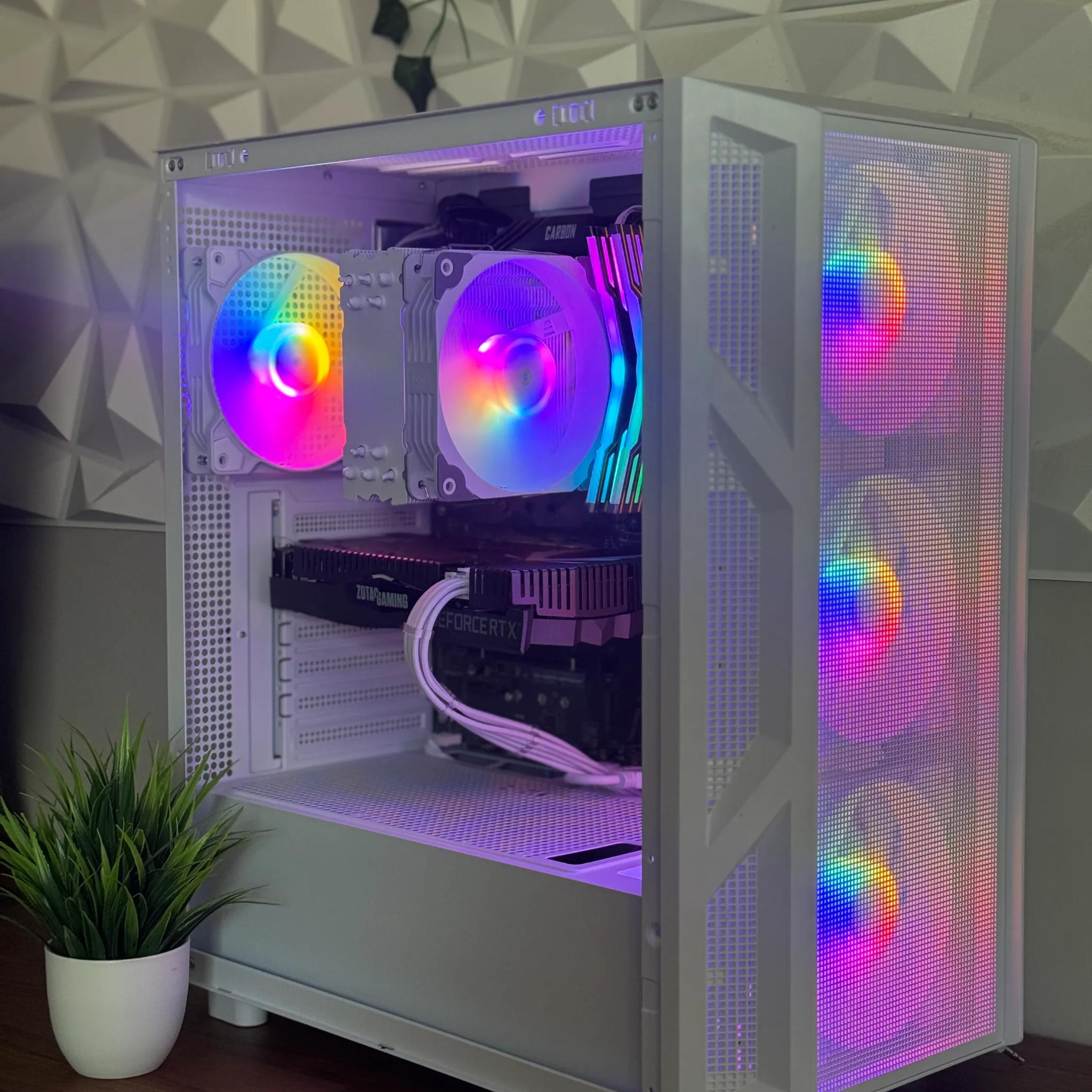 Custom White Gaming PC - Ryzen 5 5600X + RTX 2060